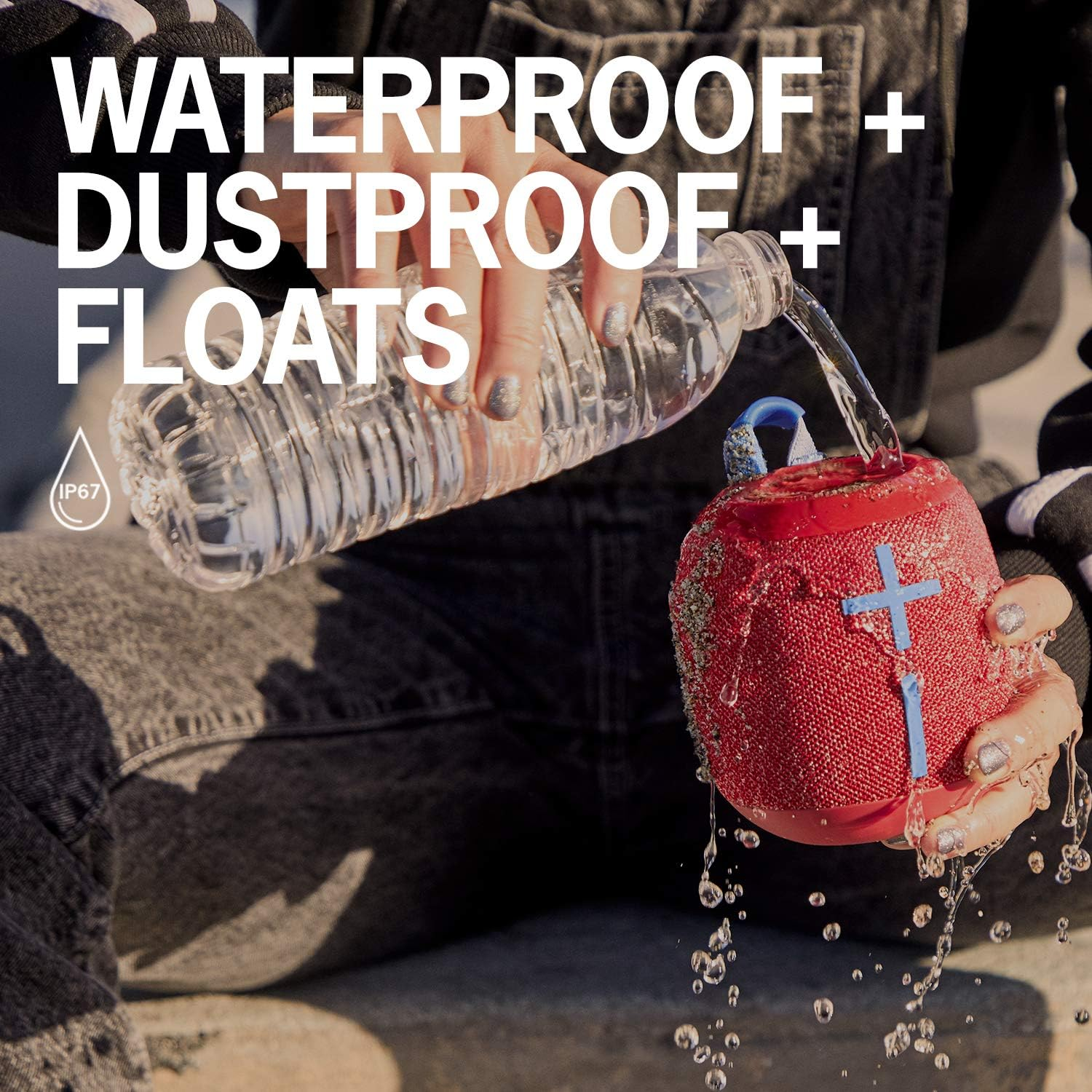 Ultimate Ears Wonderboom 2, Portable Wireless Bluetooth Speaker, Big Bass 360 Sound, Waterproof / Dustproof IP67, Floatable, 100 Ft Range - Radical Red image number 5