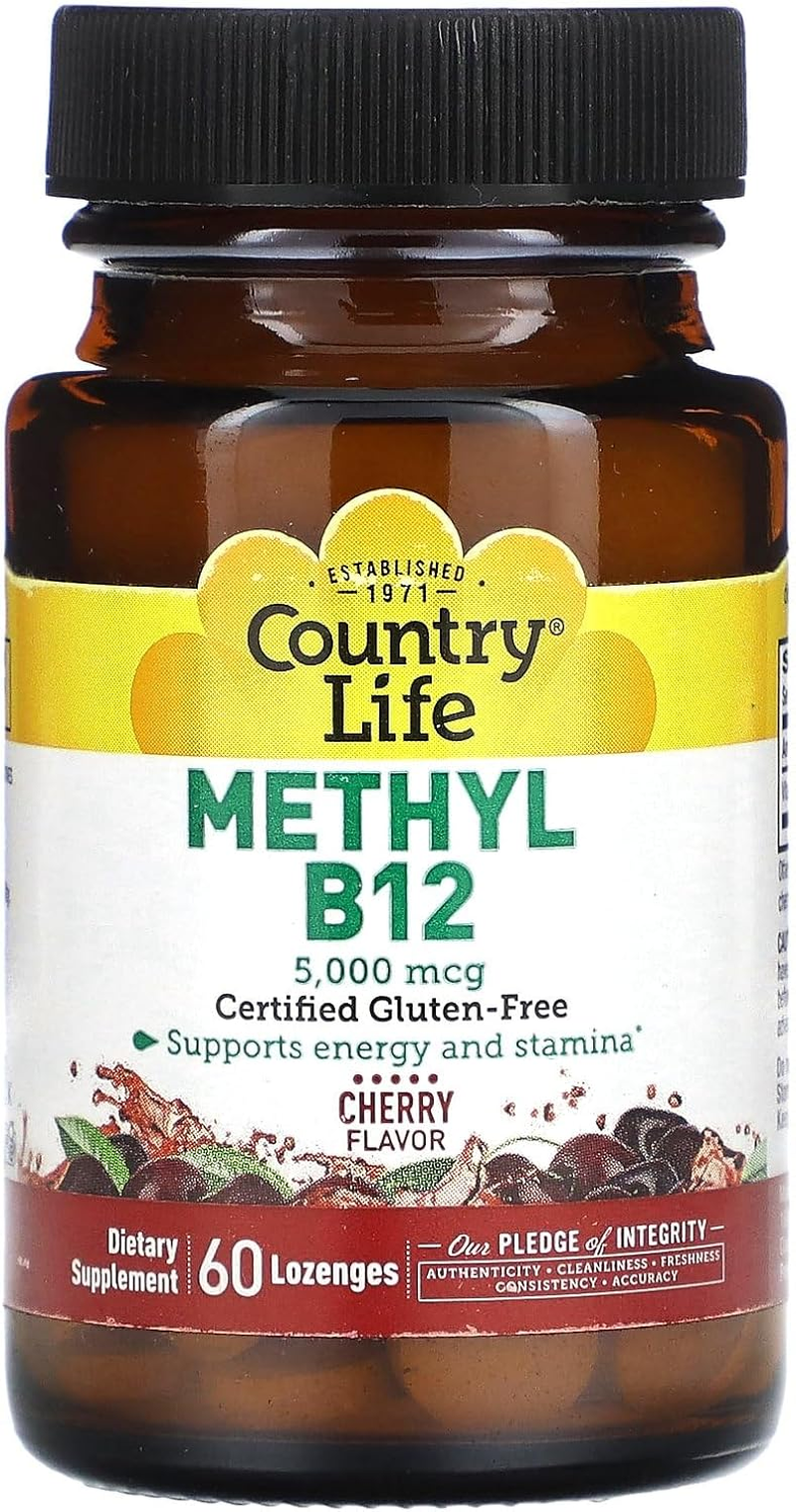 Country Life Methyl B-12 Capsules, 5000 Mcg, 60 Count