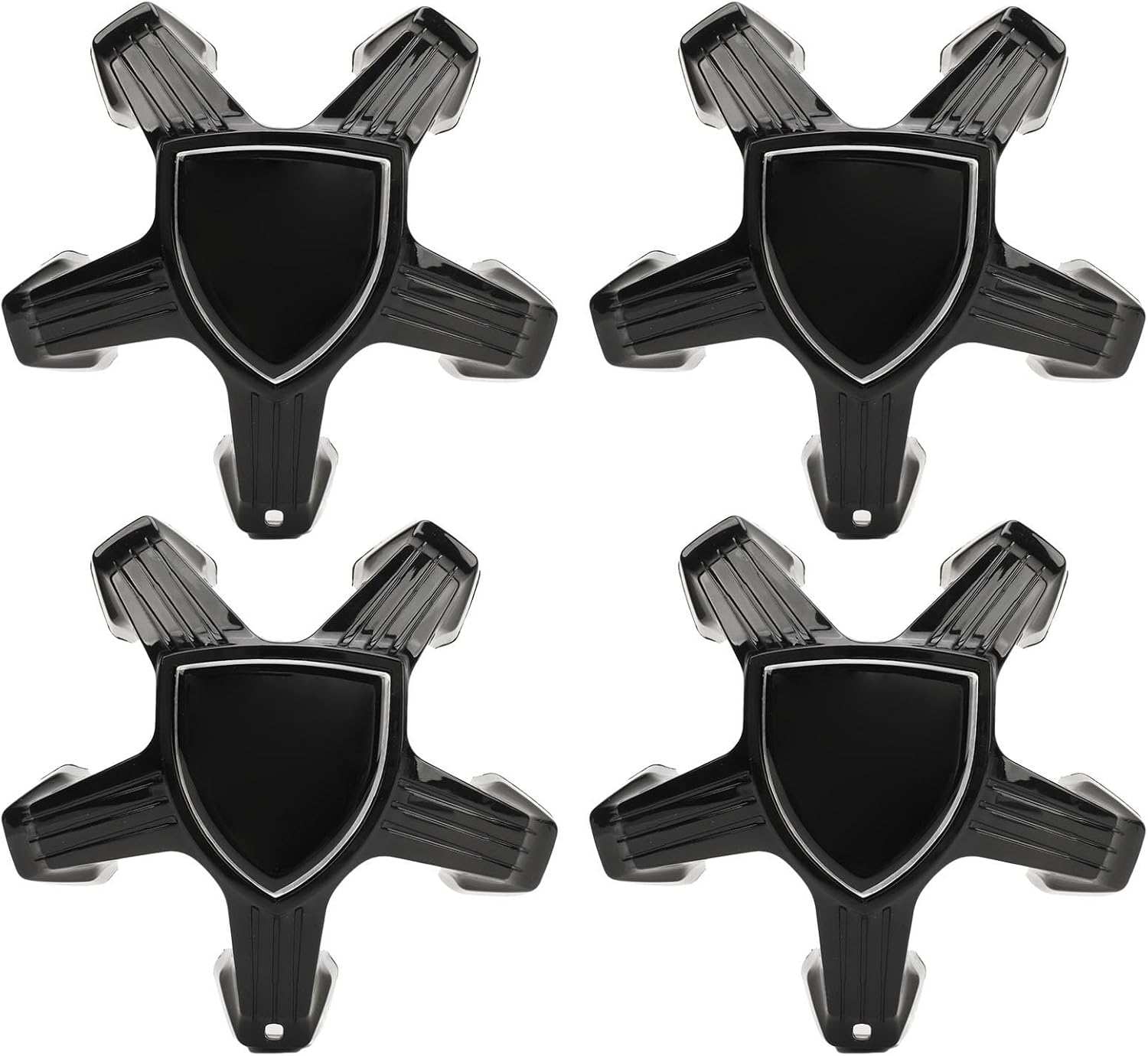 Jiawu Wheel Center Caps, Rim Hub Cap Waterproof Plastic 4PCS Replacement for 308 408 508, Match the 5 Hole Tires of the Vehicle (Black), 14 * 14 * 16Cm - Black image number 6