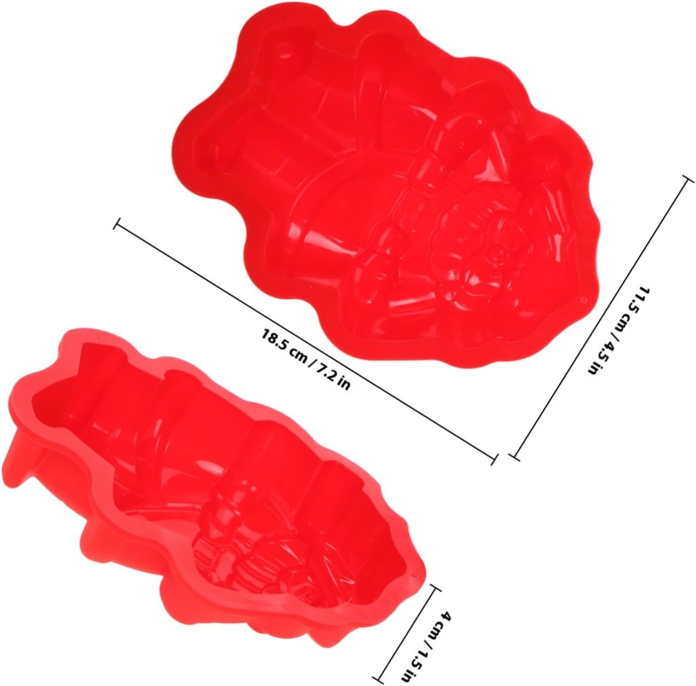 Amosfun Santa Claus Silicone Baking Mold for Christmas Cookies DIY Cake Decorating Tools Fondant Molds for Holiday Desserts Random Color image number 4