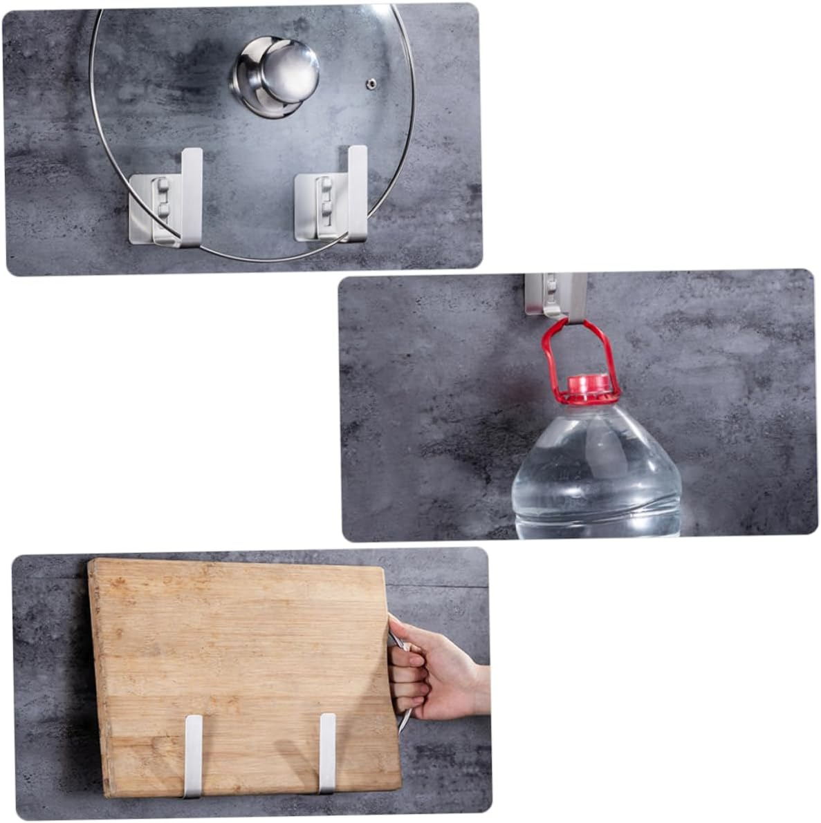 OKUMEYR 2Pcs Wall-Mounted Storage Rack Pot Lid Holder Multi-Purpose Wall Hanging Rack for Kitchen Organisation Pot Cover