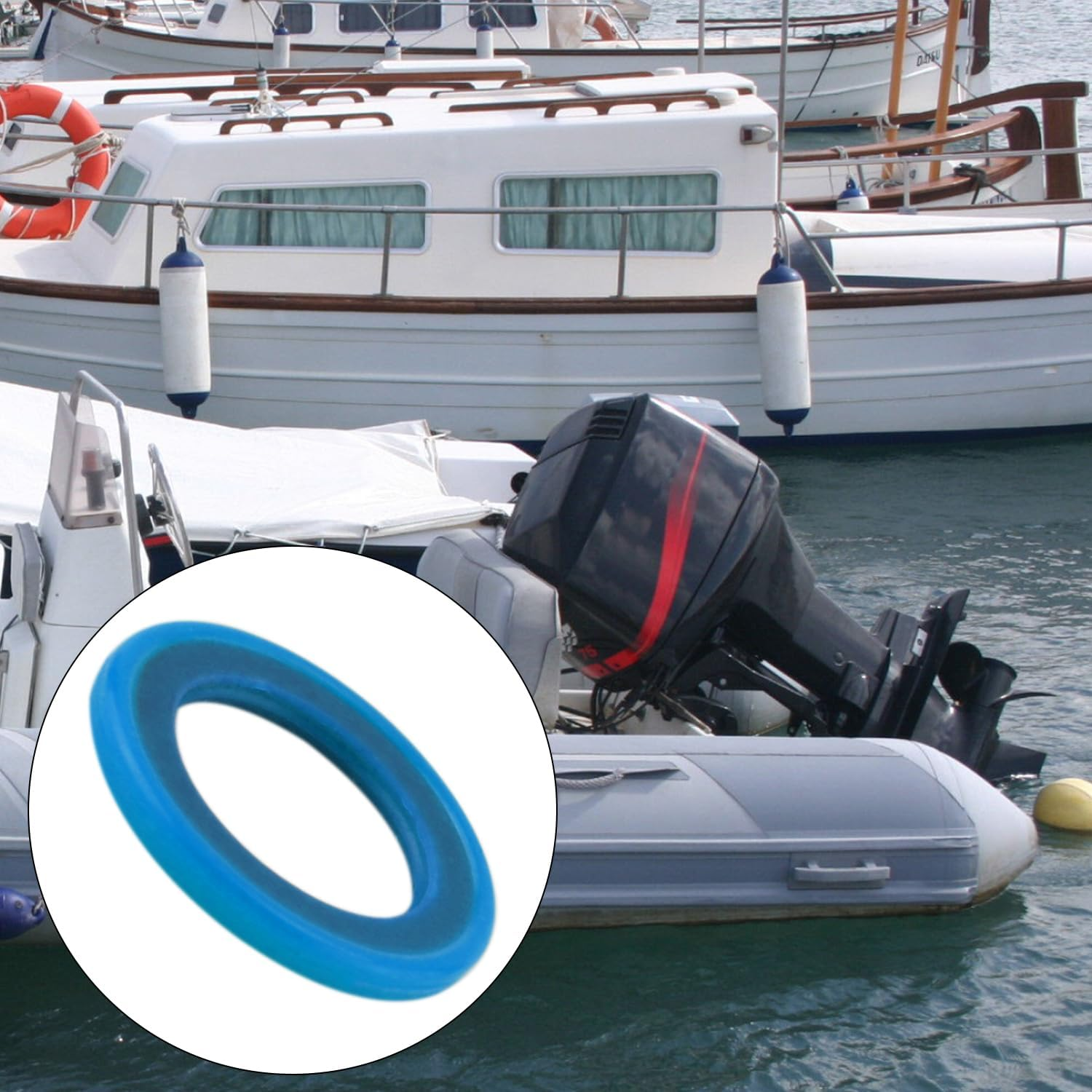 20Pcs Gearcase Drain Plug Seal Washer Gaskets 26-830749, Blue Lower Unit Grease Gaskets Strong Oil Drain Plug Screw Sealing Washer Compatible with Mercury Marine/Mercruiser