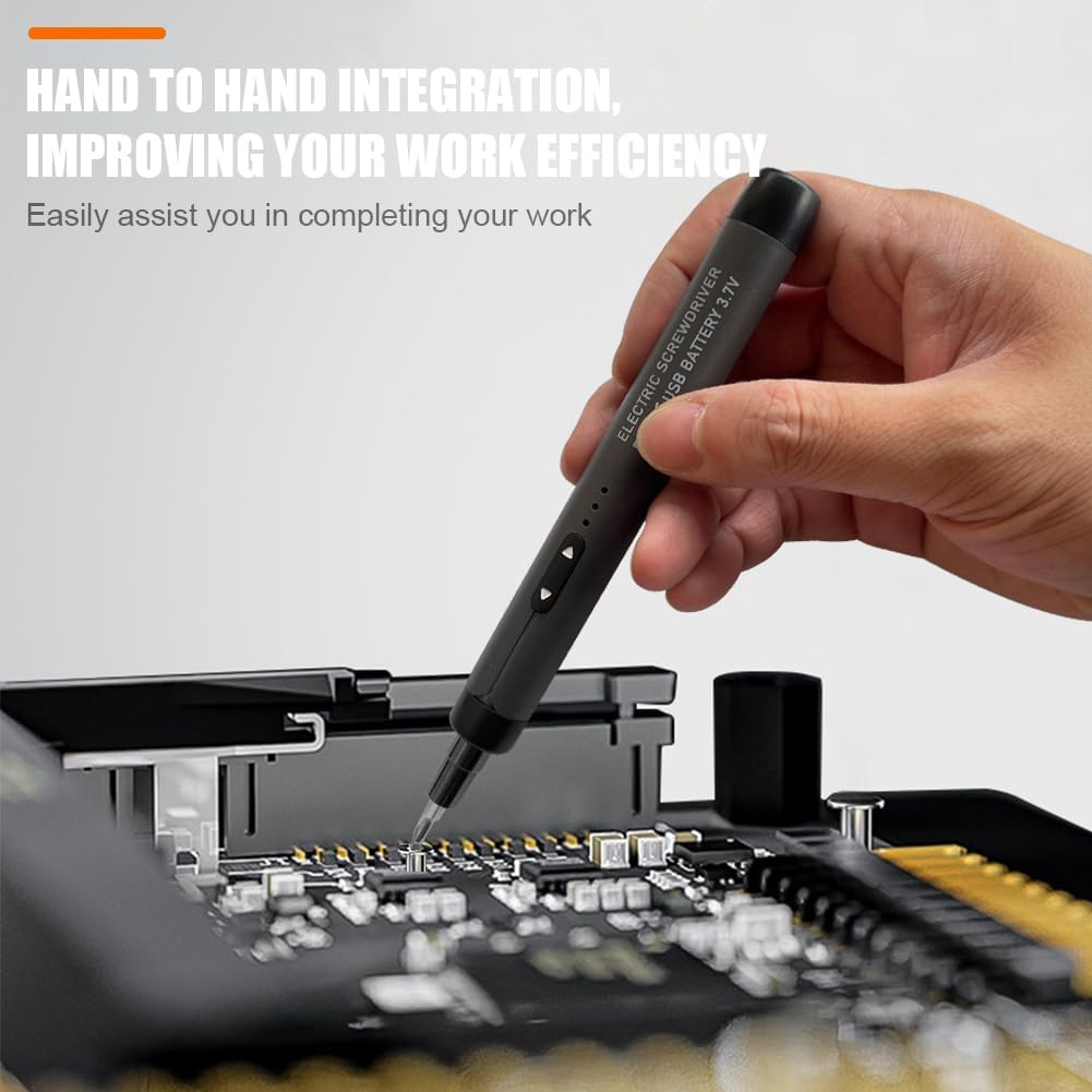 Mini Electric Screwdriver, 46 in 1 Precision Screwdriver Set, Small Cordless Power Screwdriver with 46 Magnetic Bits, Repair Tool for Phone Camera Laptop Watch Glasses