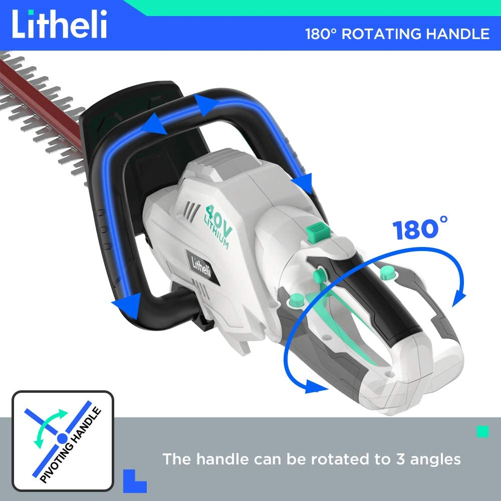 Litheli 40V Cordless 21 Inches Hedge Trimmer, Multicolor image number 3