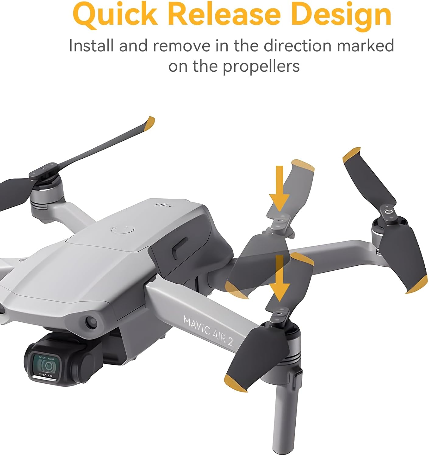 Propellers for DJI Mavic Air 2/Air 2S Replacement Prop Blades Low Noise Accessories for DJI Mavic Air 2/Air 2S Drone Accessories 8Pcs Gold Tips image number 1