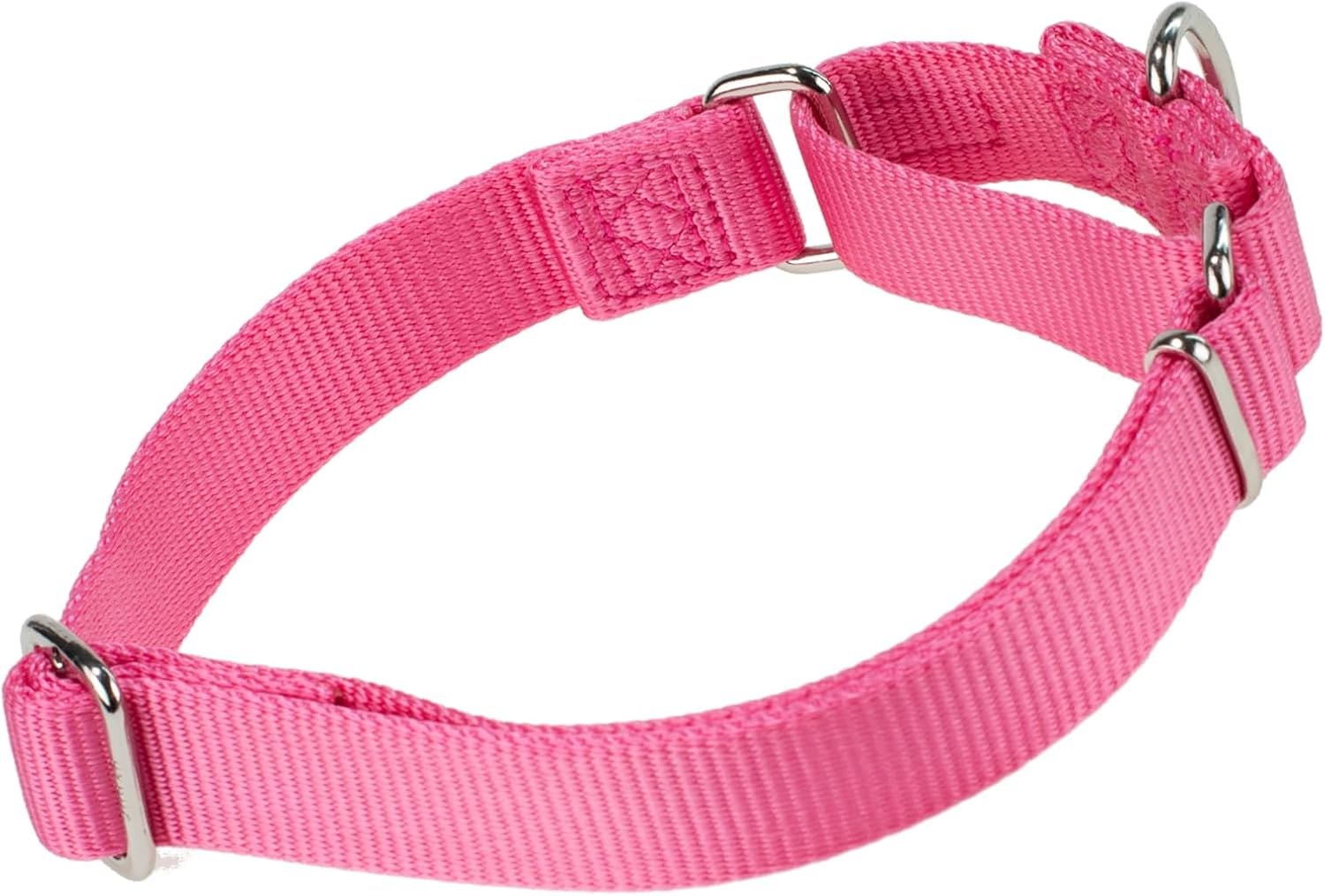 Hyhug Improved Design Nylon Webbing, Cold Water Washing Does Not Fade, Not Polluting Dog Hair, Wear Resistant and Not Prone to Fuzzing. No Slip Training Martingale Collar. (Large, Candy Pink) image number 6