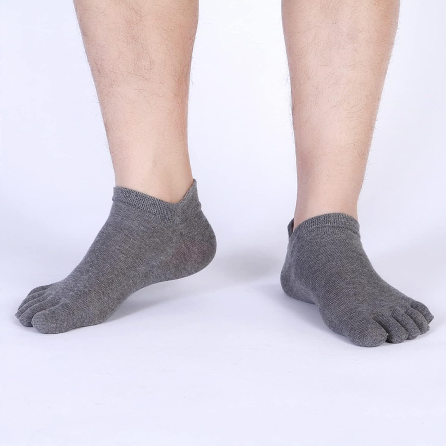 TCOTBE Toe Socks No Show Running Five Finger Crew Socks for Men 4 Pack - Multicoloured image number 6