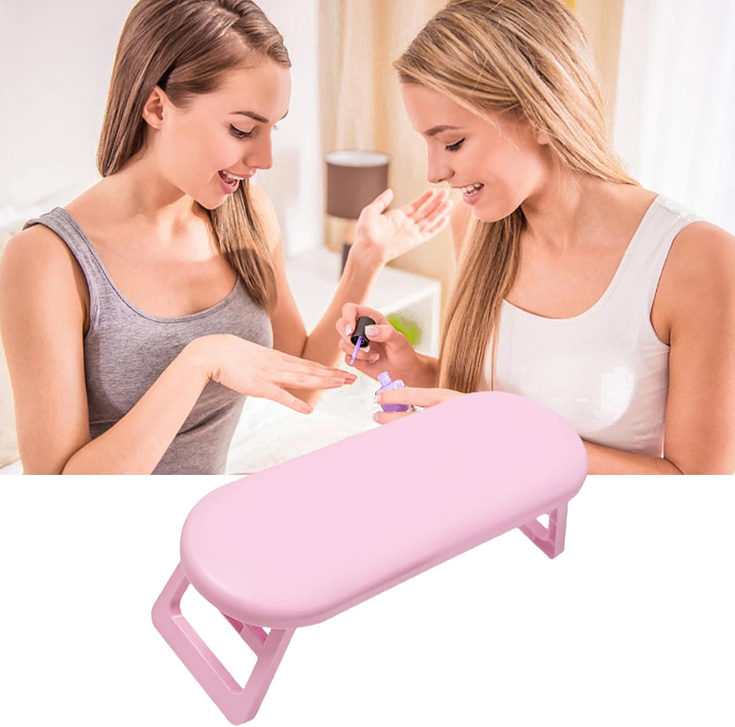 Xvilmaun Nail Arm Rest Foldable, Household Manicure Arm Cushion, Portable Ergonomic Hand Rest for Home Outdoors Salon Work Station Beginners Manicure Pedicure image number 5