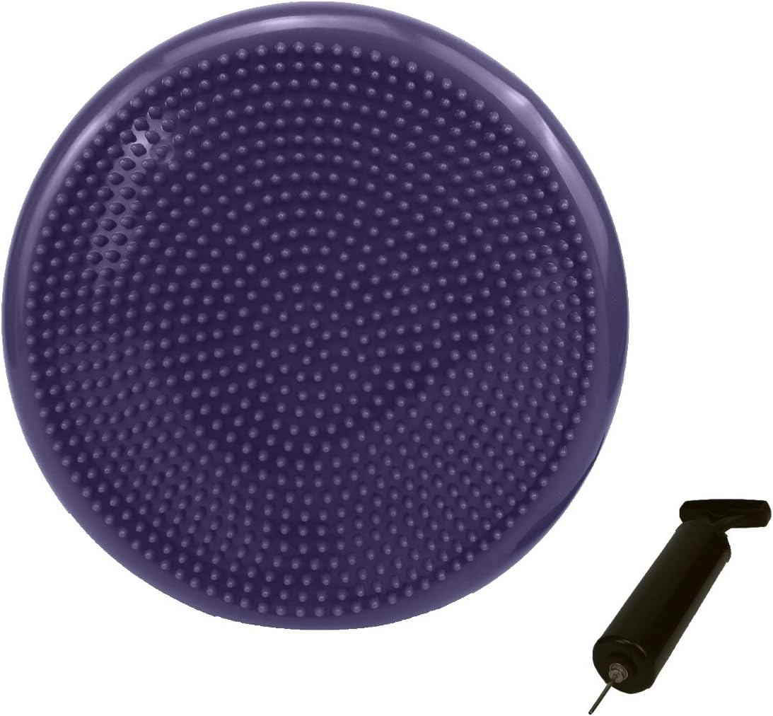 Powertrain Yoga Stability Disc Home Gym Pilate Balance Trainer Wobble Pad Cushion Purple image number 1