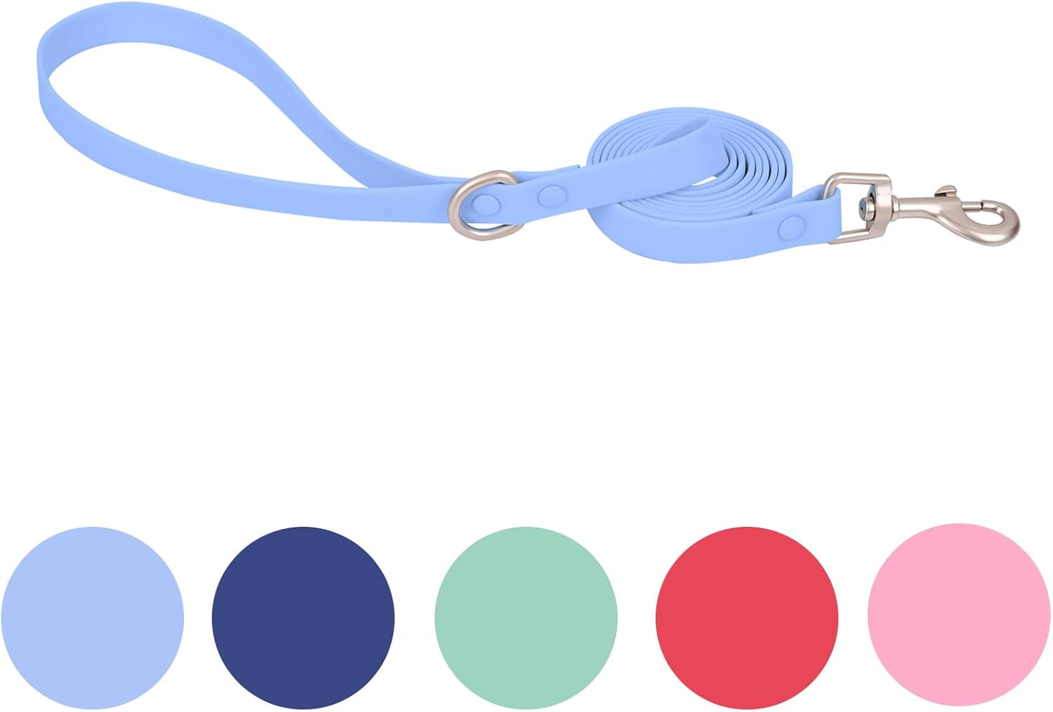 Waterproof Dog Collar Soft Rubber Dog Collar with Safety Buckle Adjustable Pet Collars for Small Medium Large Dogs