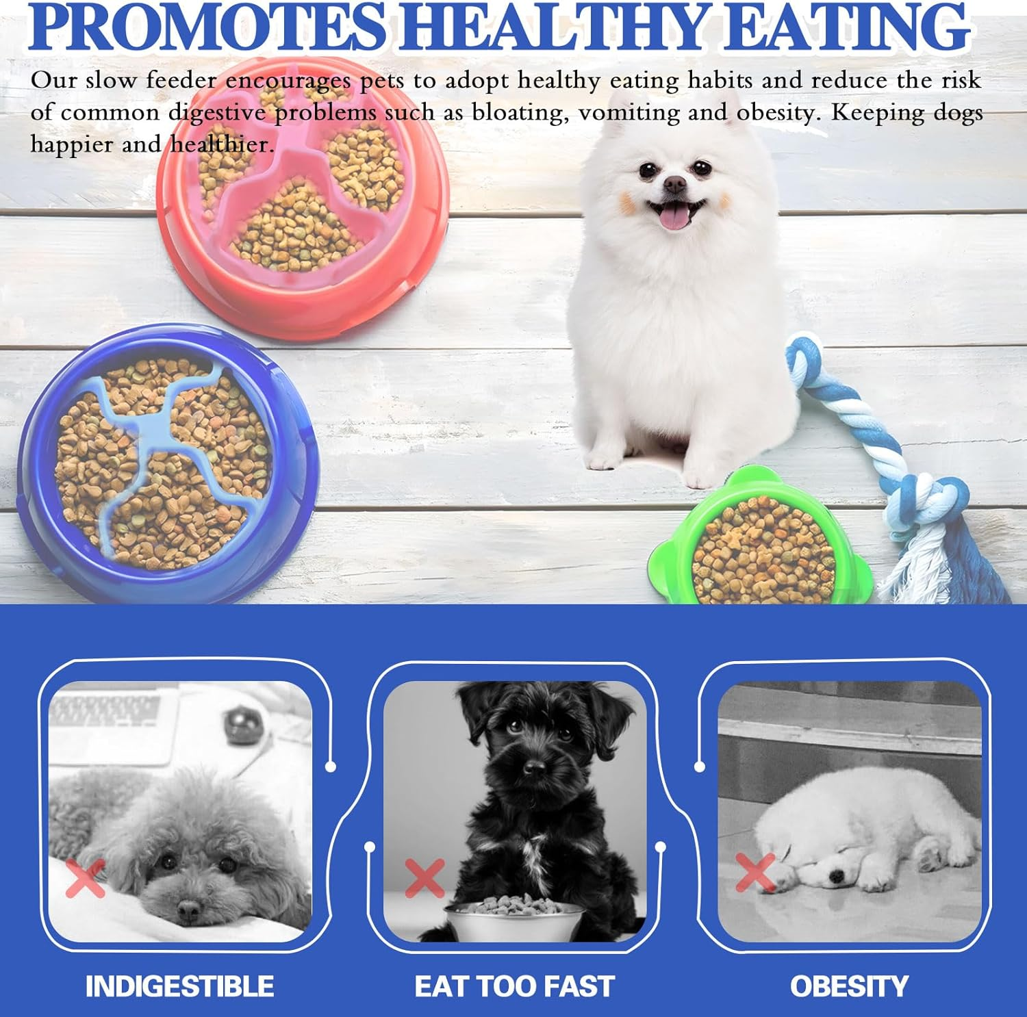 2 Pcs Soft Silicone Slow Feeder Pet Bowls Insert for Small Dogs and Cats, Puppy Feeding Solution image number 4