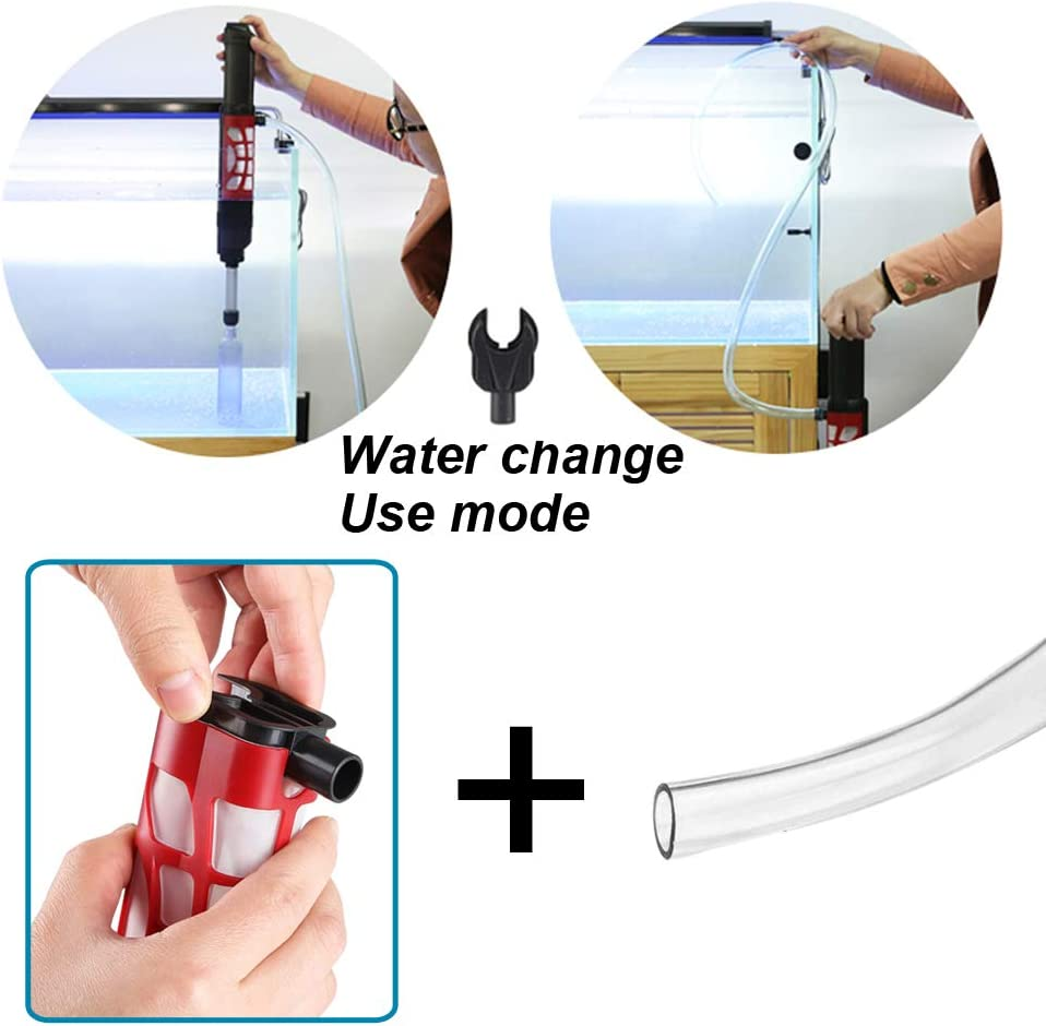 Aquarium Gravel Vacuum Cleaner: 6 Watt Automatic Filter Gravel Cleaning | Fish Tank Sand Cleaner | Sludge Extractor | Water Changer | Sand Washing | Dirt Suction