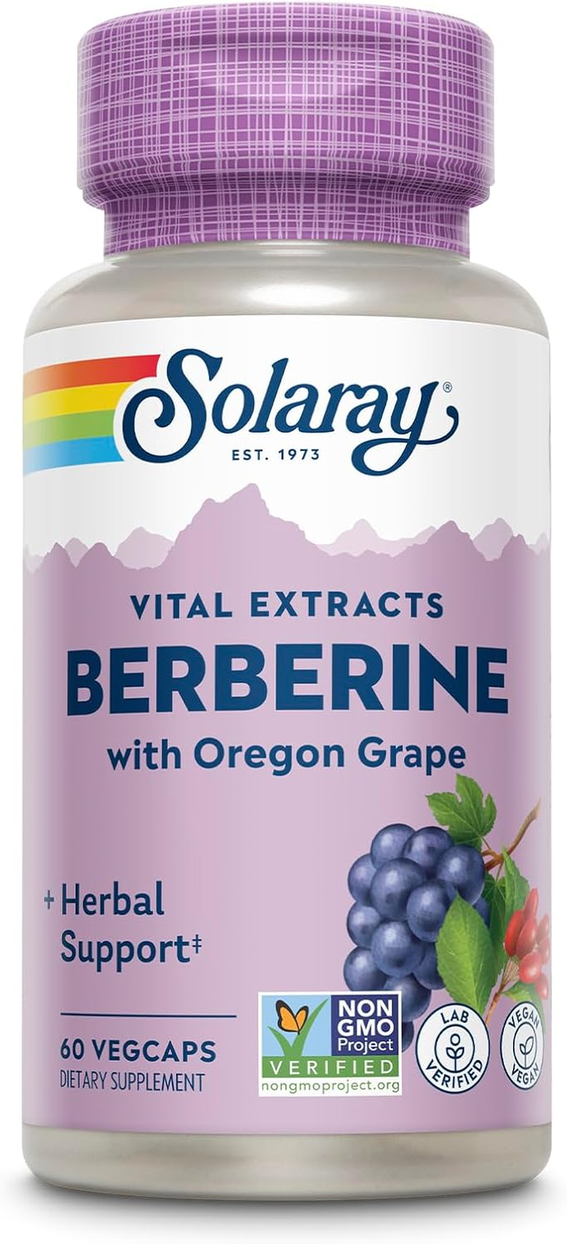 Solaray Advanced Formula Berberine Root Extract with Oregon Grape, 60 Vegcaps image number 3
