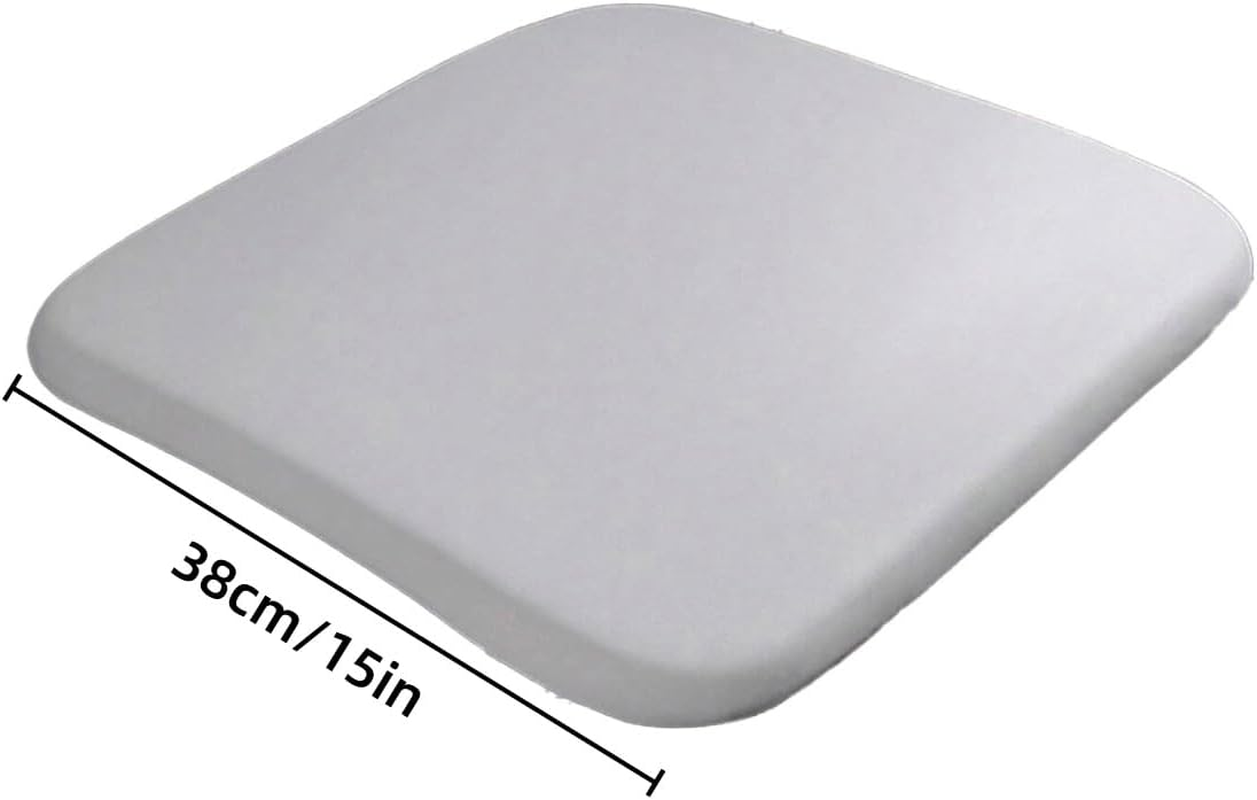 AIMALL Memory Foam Car Seat Cushion 15X15X1.57In Universal Breathable Pad for Driver and Passenger Four Seasons Use Tailbone Relief Support for Office Chair Black Grey Beige - Grey image number 2