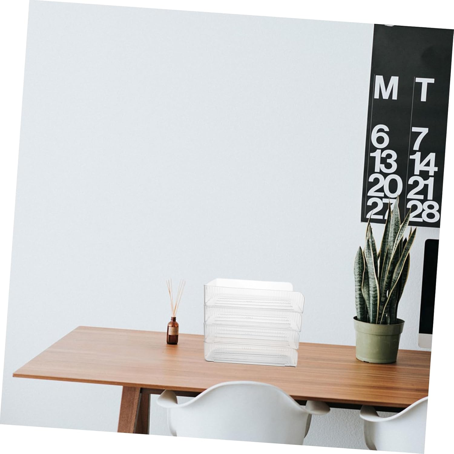 NUOBESTY 4Pcs Stackable Storage Desk Accessories Tray Document Tray for Desktop File Holder Paper Storage Rack Letter Holder Book Rack image number 5