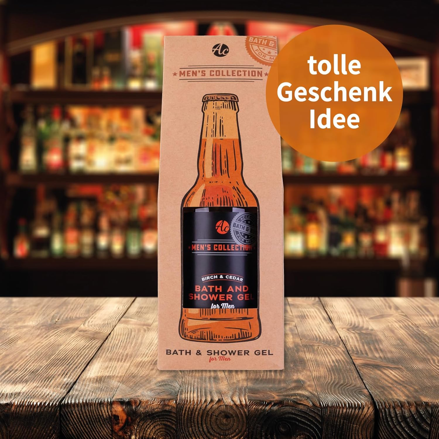 Accentra Shower Gel for Men in Beer Bottle Design &ndash; Men'S Collection "Beer for Him" in Funny Beer Bottle Look with Gift Box, 360 Ml Spicy Shower Gel for Men image number 1