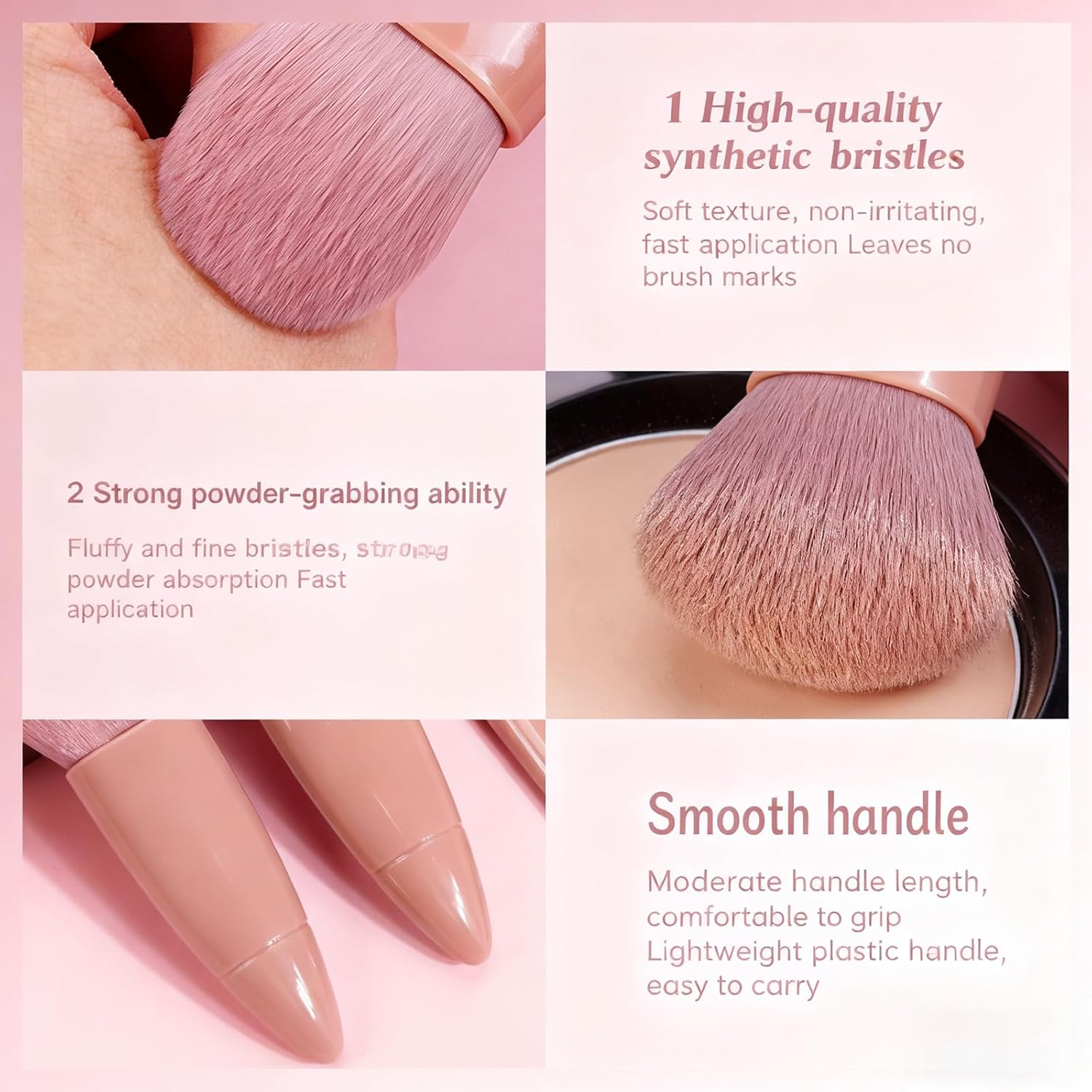 Travel Size Makeup Brushes Mini Set | 5Pcs Professional Vegan Brushes with Hard Mirror Case, Portable Cosmetic Brush Kit for On-The-Go Makeup & Perfect Gifts image number 1