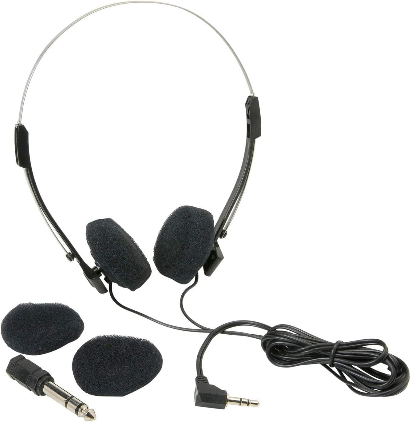 Parts Express Mini Stereo Lightweight Headphones with 4 Ft. Cord