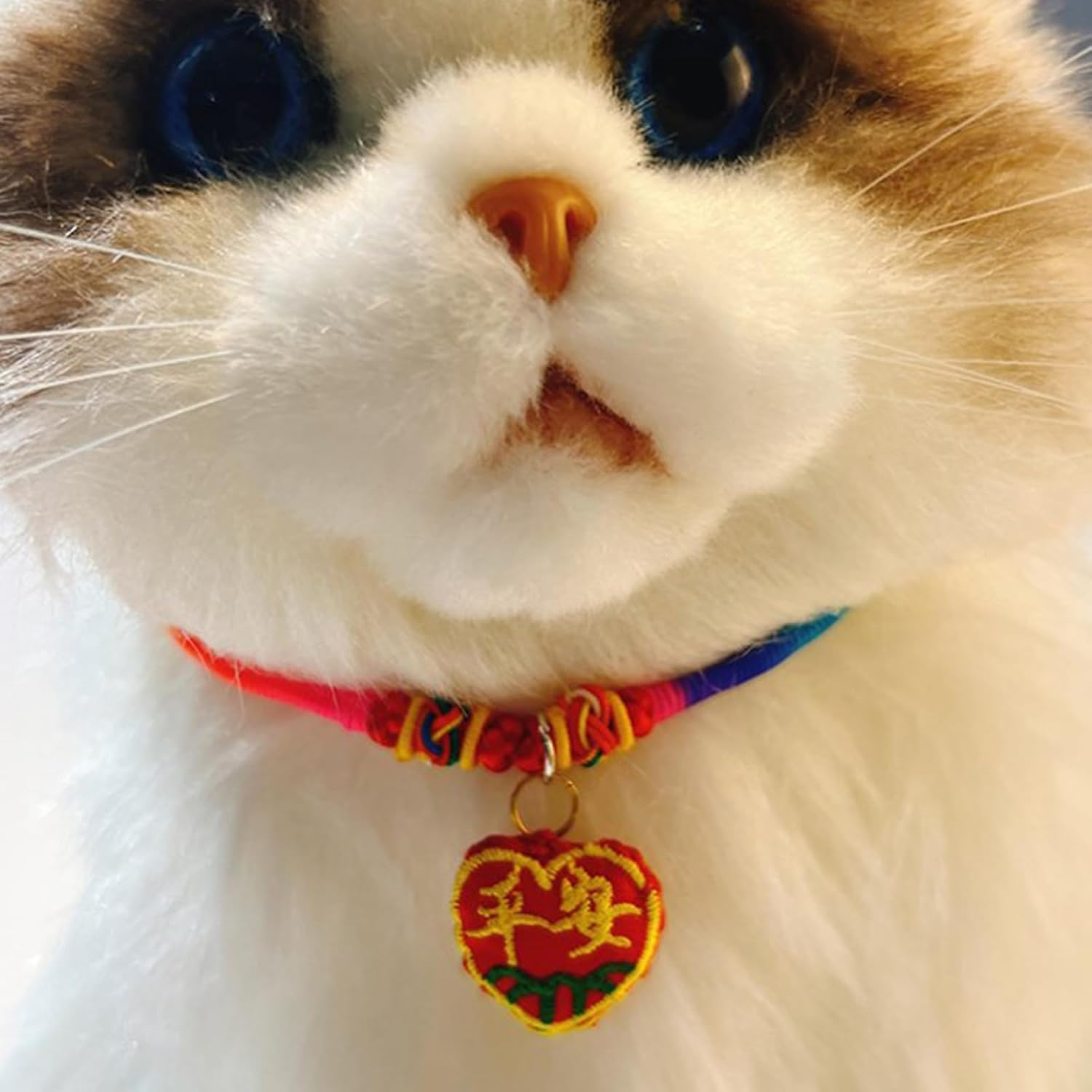 Cat Embroidery Collar, Adjustable Colorful Durable Kitten Collar, Comfortable Adjustable Cute Collar Pet Collar Gift Pets Necklace for Dogs and Cats image number 6