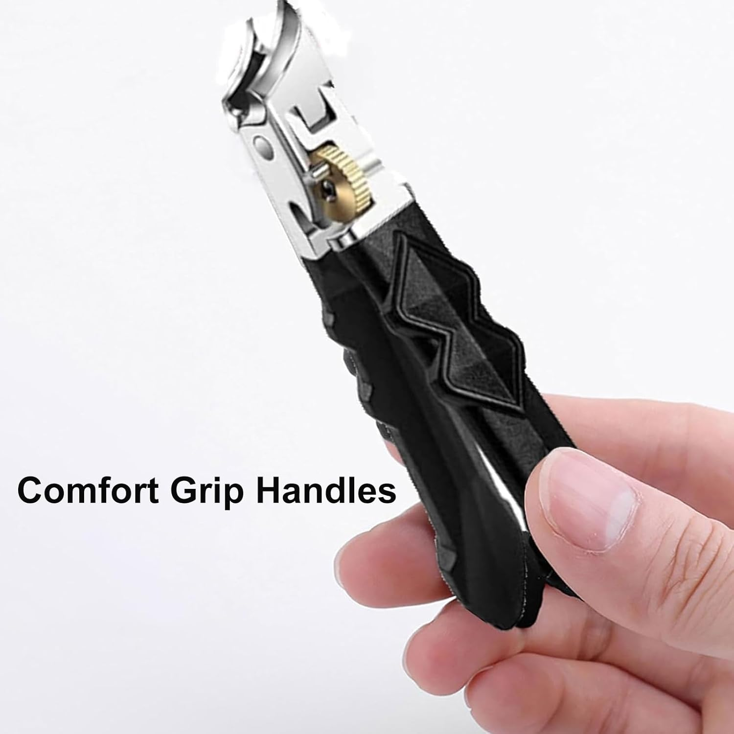 Lifepac Nail Clippers, Fanyil/Goredny Nail Clippers,180&deg; Wide-Mouth Bite, Splash-Proof Design, Double Configuration of Oblique and Flat Mouth, for Thick Nails(Flat Mouth)