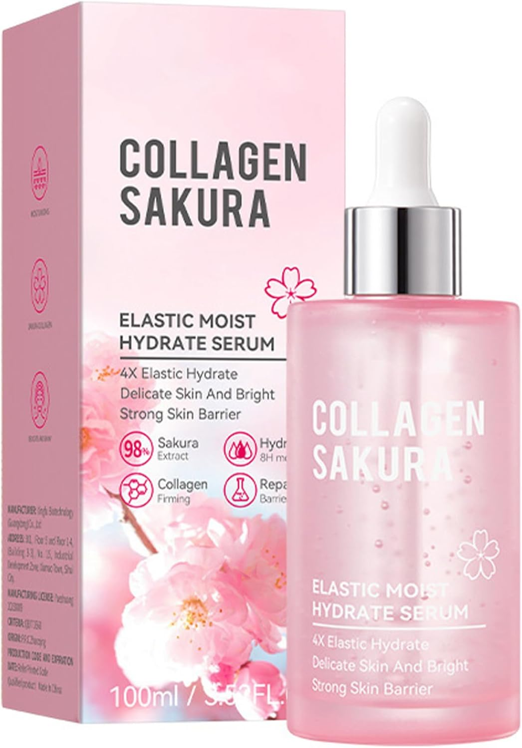 Manyakai 100Ml Face Essence Serum for Women Lightweight Non Greasy Feel Natural Ingredients for Dry and Dehydrated Skin Sakura Essence One Size