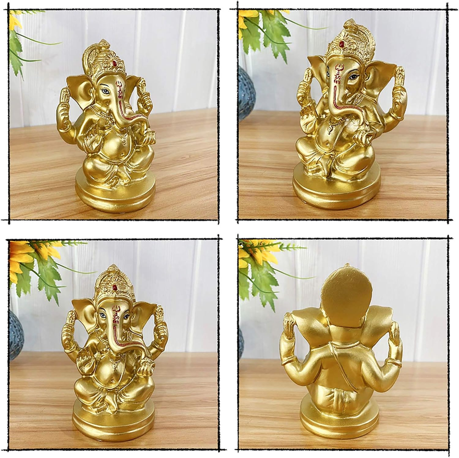 Bangbangda Hindu God Lord Ganesha Idol - Indian Ganesh Statue Sculpture India Murti Pooja Item Home Office Mandir Temple Puja Decor Yoga Zen Meditation Altar Shrine Kit Religious Gifts image number 2