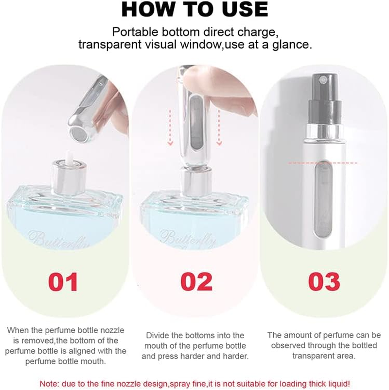 AIMALL 8ML Travel Portable Mini Refillable Perfume Atomizer Bottles Spray Pump Scent &ndash; Durable & Leak-Proof Design - Blue image number 6