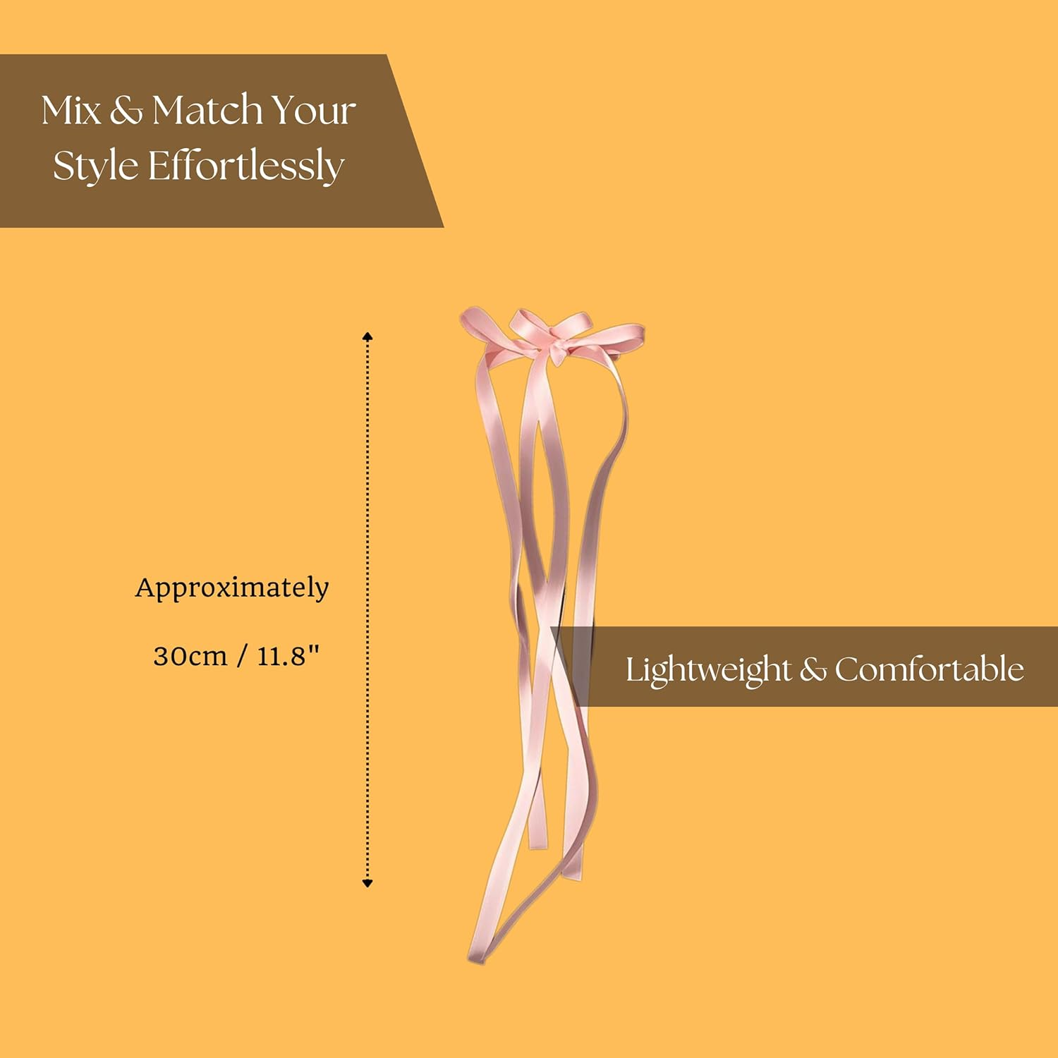 Elegant Hair Bow Clips for Women & Girls &ndash; 4Pcs Chic Satin Ribbon Bowknot Hair Accessories - Ponytail & Half-Up Styles &ndash; Stylish & Timeless Hair Bows for Any Occasion(Pink & Blue) image number 3