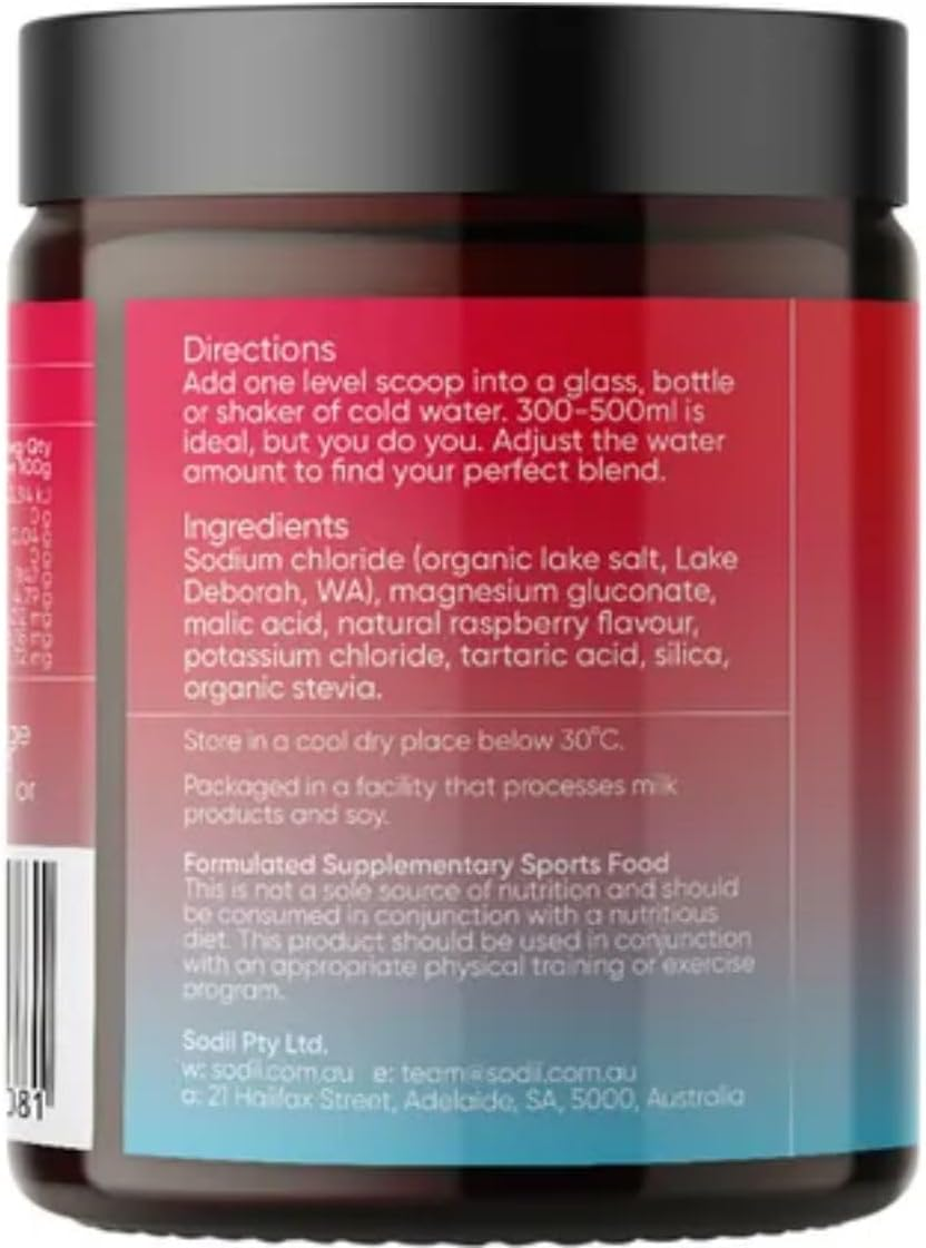 Sodii Everyday Hydration Salts, Salty Raspberry Flavour 180G image number 3