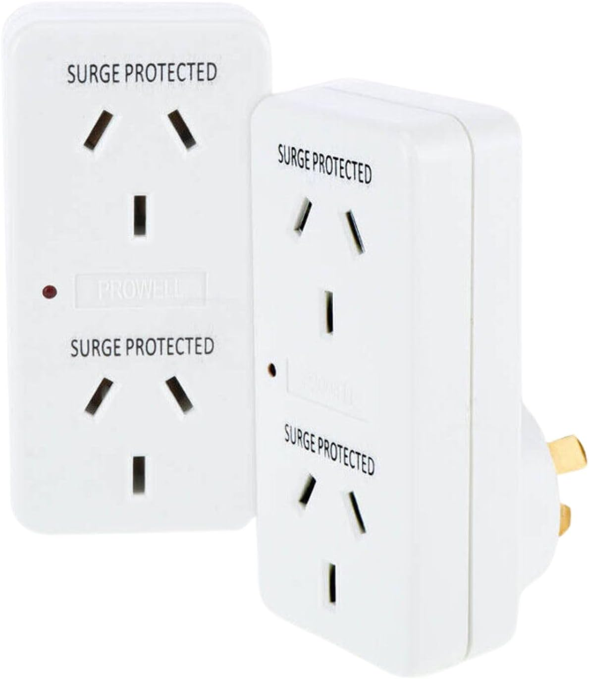 Leona Co Double Adaptor Surge Protection Power Indicator 240V Power Indicator, Compact & Safe for Home/Office &ndash; Ideal for TV, Computer, Phone Charging (1) image number 1