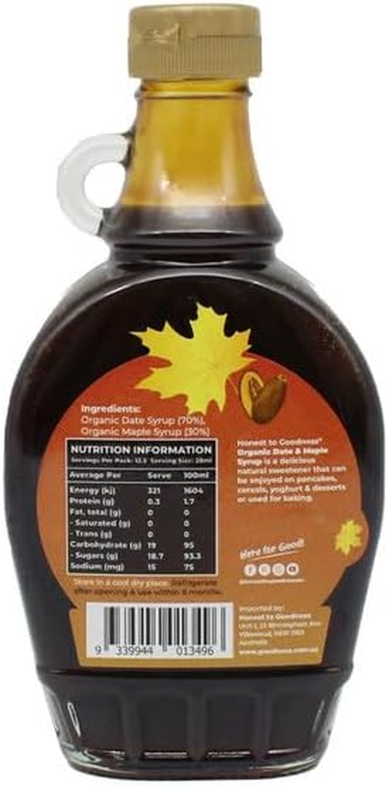 Honest to Goodness, Organic Date & Maple Syrup, 250Ml - an Exquisite Blend of Nature'S Finest Sweetness. a Journey of Rich Caramel Notes and Premium Canadian Maple. image number 5