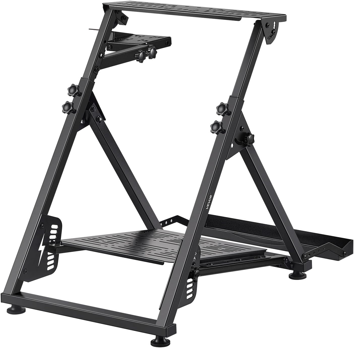 VEVOR Racing Wheel Stand, Adjustable & Foldable Simulator Stand for Logi-Tech G923 G920 G29 G27, Thrustmaster T300RS TX F458 T500RS T3PA-PRO(F1/GT) Gaming Cockpit,Pedals Simulator NOT Included image number 4