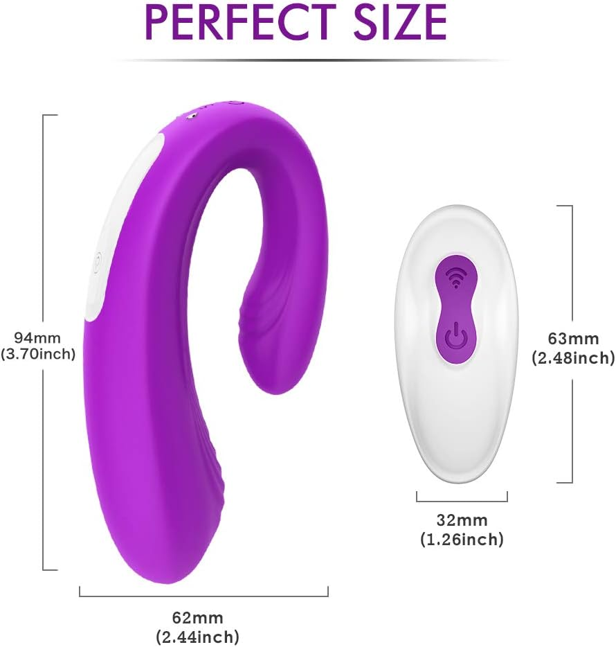 Rechargeable Clitoral & G-Spot Vibrator, Waterproof Couples Vibrator with 9 Powerful Vibrations, Wireless Remote Control Clitoris G Spot Stimulator Adult Sex Toy for Women Solo Play or Couples Fun - Pink image number 2