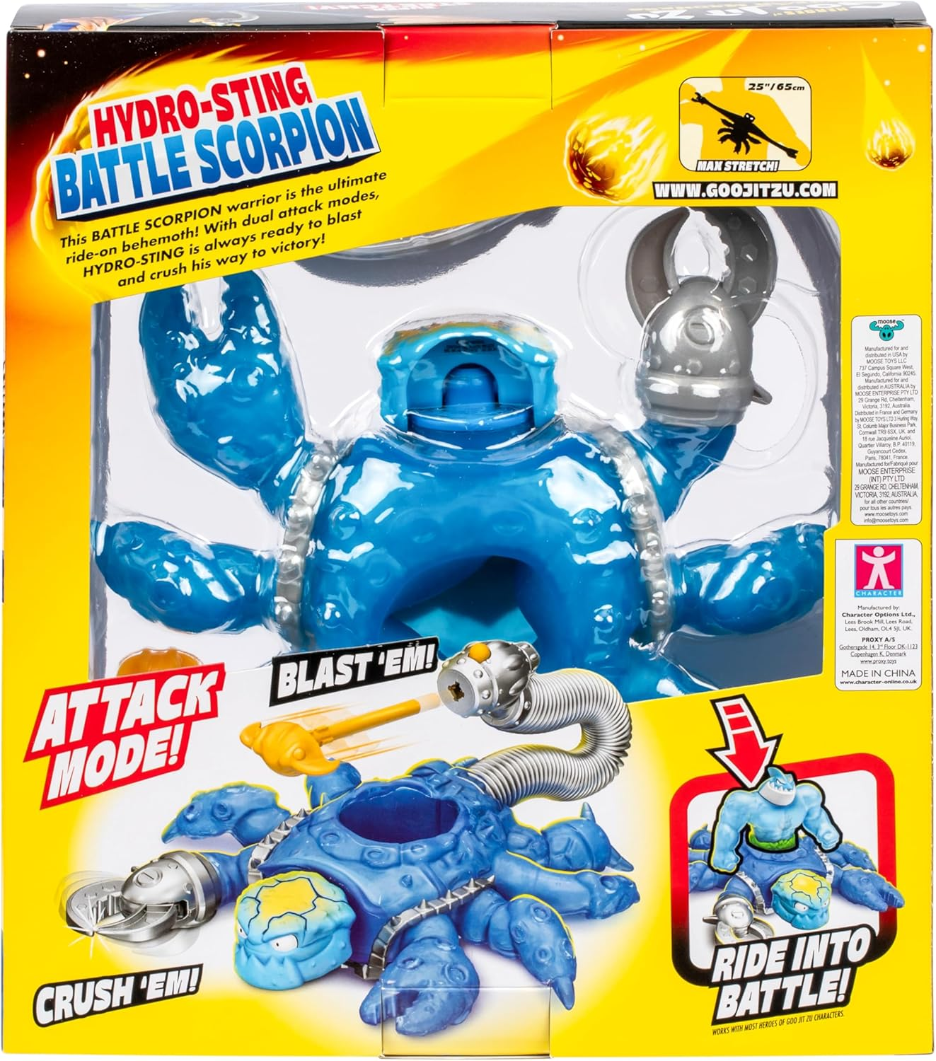 Hydro-Sting Battle Scorpion with 2 Attack Modes - Crushing Claw and Pop-Tube Stinger Tail Hydro Blast, Stretches 3 Times Its Size, Switches between Upright and Crawling Mode for Figures to Ride On image number 4