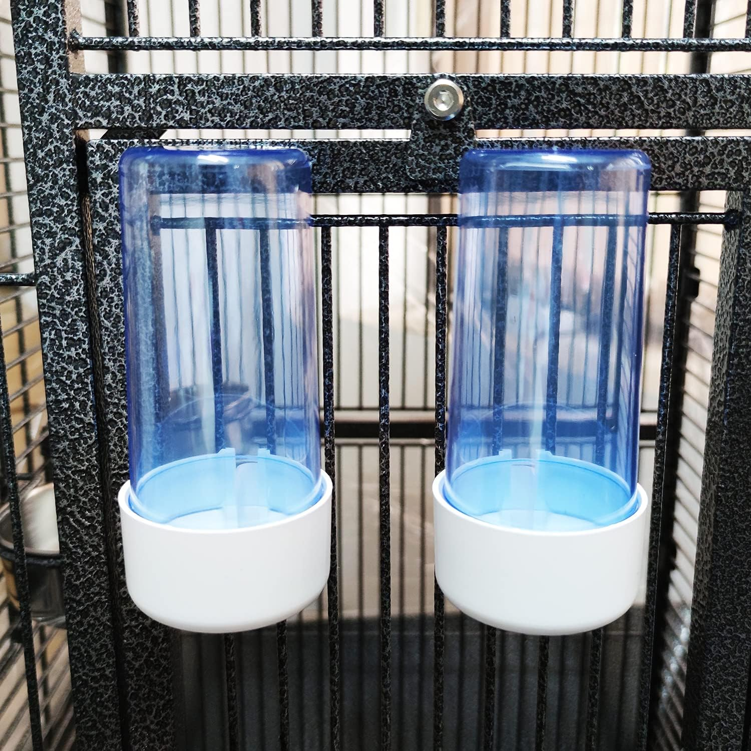 BPS Pack of 2 BPS-15403 Feeding Bowl/Water Bottle for Large Cage for Parrot, Rabbit, Size L, Length 13 Cm