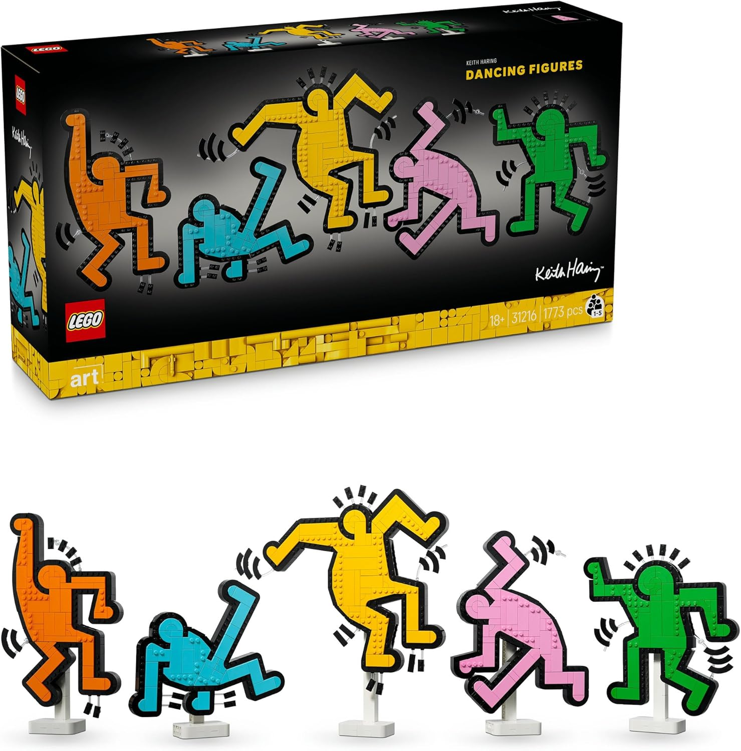 LEGO&reg; Art Keith Haring &ndash; Dancing Figures 31216 Living Room Decor, Building Set for Adults, Wall Artwork, Toys Idea for Men, Women and Any Artists Who Love a Creative Activity image number 5