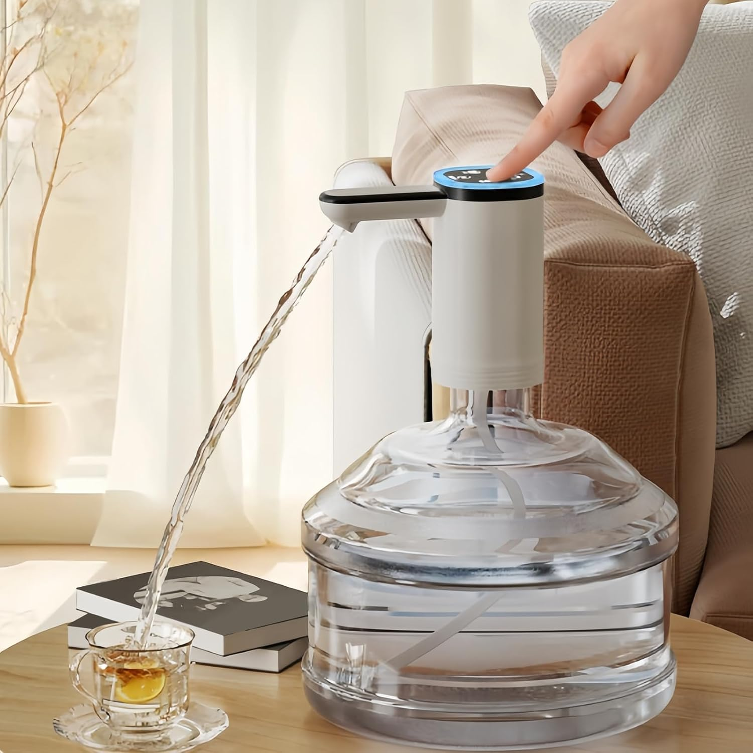 Jvjggag Electric Water Pump - Electric Automatic Touchscreen Home Supplies,Water Bottle Dispenser - for Home Kitchen Camping Picnic Outdoor Tent Countertop RV Offices Dormitory image number 5