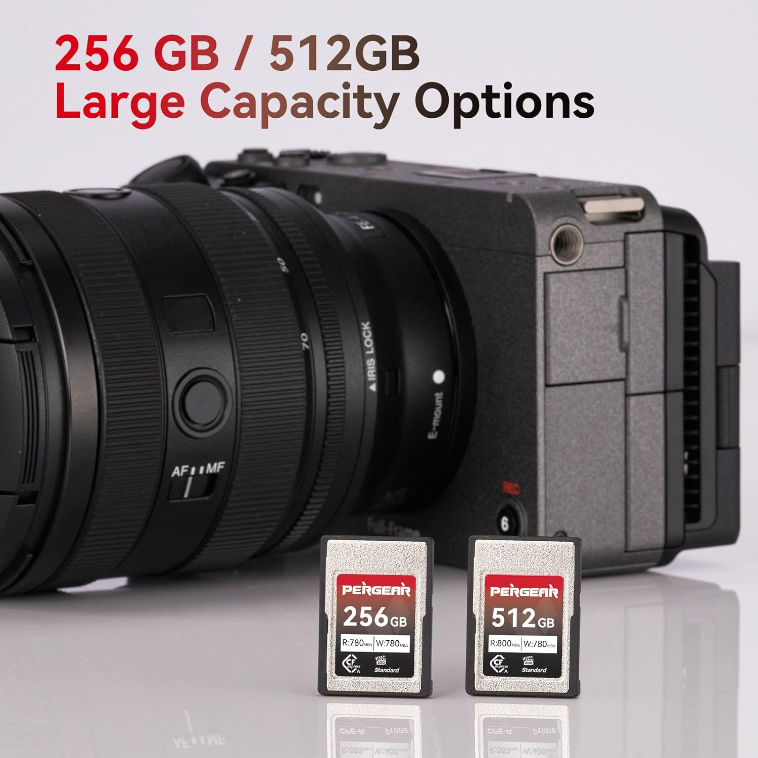 Pergear 512GB Cfexpress Type a Memory Card, up to 800Mb/S Read Speed & 780Mb/S Write Speed for 4K 120P, 8K 30P Recording (512, GB) image number 5