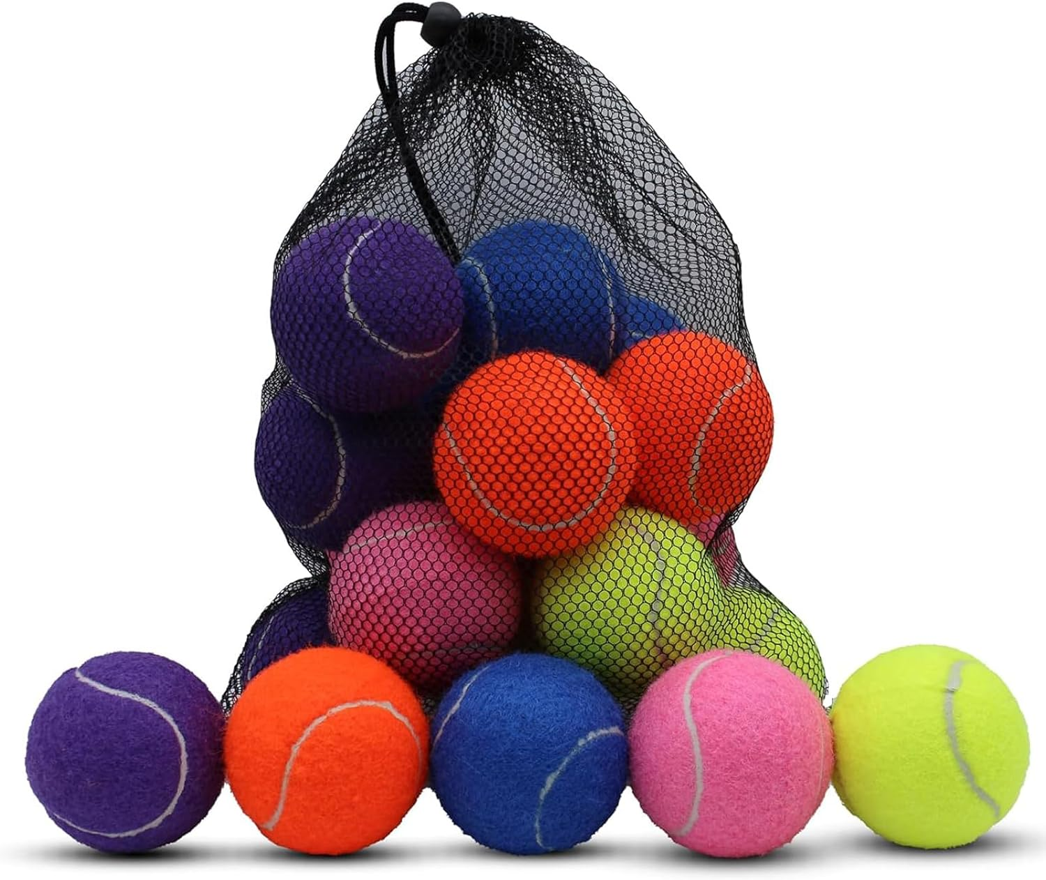 Magicorange Tennis Balls, 20 Pack Tennis Balls for Dogs, Pet Dog Playing Balls, Come with Mesh Bag for Easy Transport, Colorful Easy Catching Pet Dog Balls (Multi-Color)