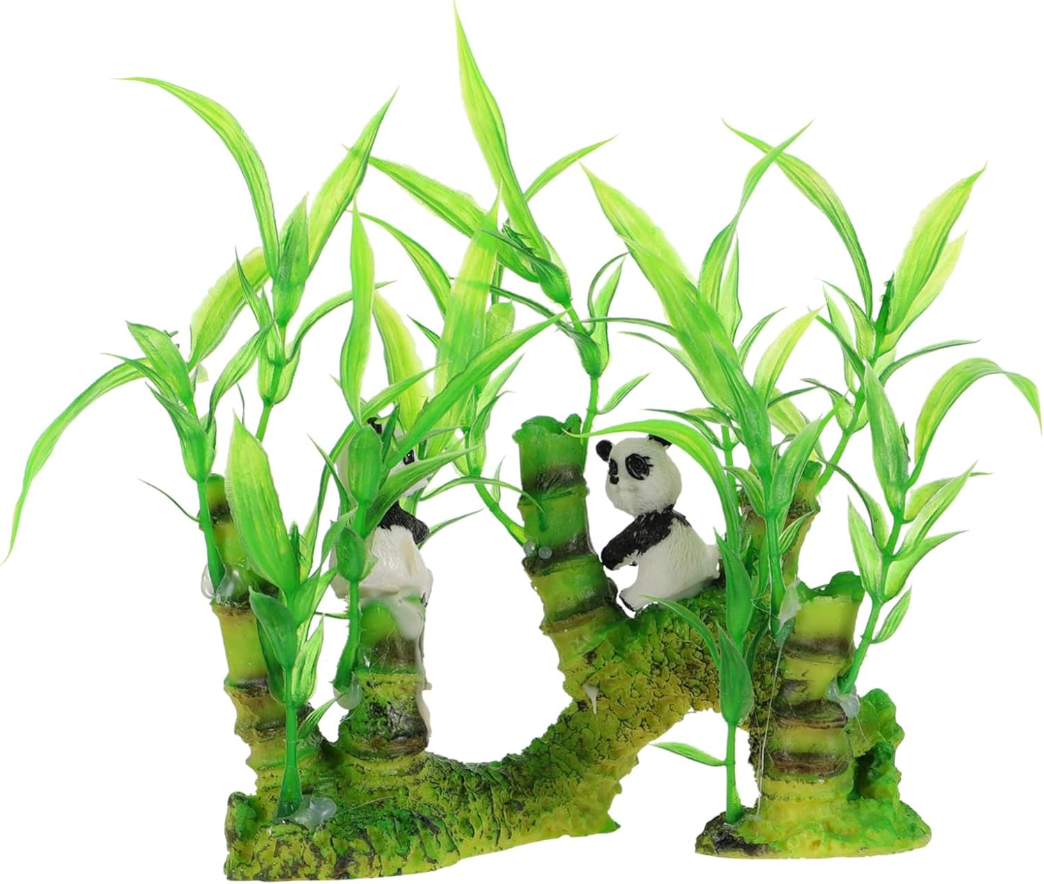 Yardwe Lifelike Aquarium Adornment Fish Tank Decorations Imitation Bamboo Aquatic Plant Underwater Ornament for Panda Theme image number 5