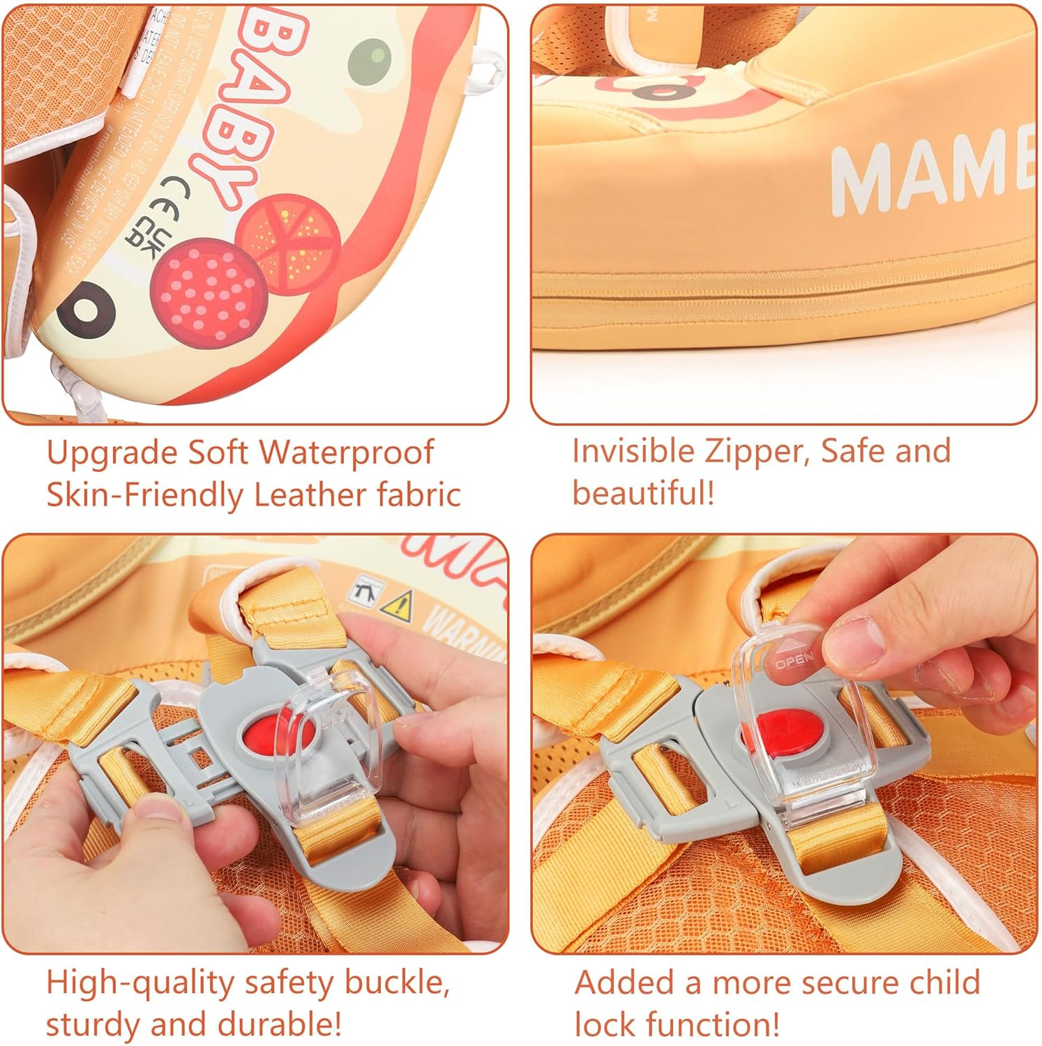 Upgrade Mambobaby Float for Infant Waist Swimming Ring Swim Trainer Life Vest Non-Inflatable Floats Toys with Adjustable Safety Strap image number 5