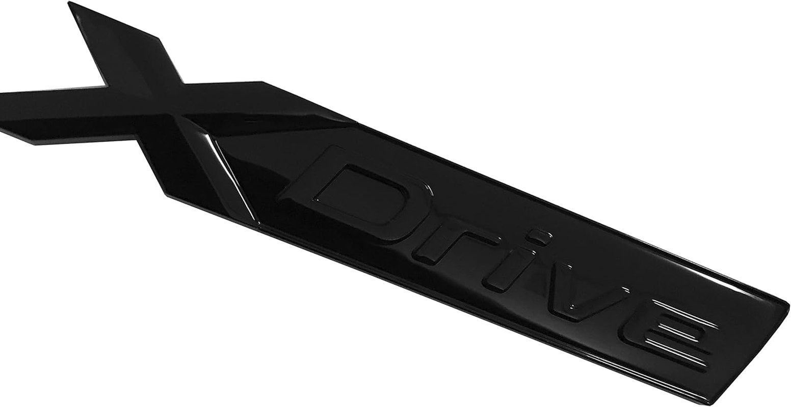 New Xdrive Emblem Gloss Black Genuine OEM Size Replacement for BMW Xdrive Fender Side/Trunk Rear Emblem Badge XDRIVE Decal Sticker (Bright Black, XDRIVE) image number 3