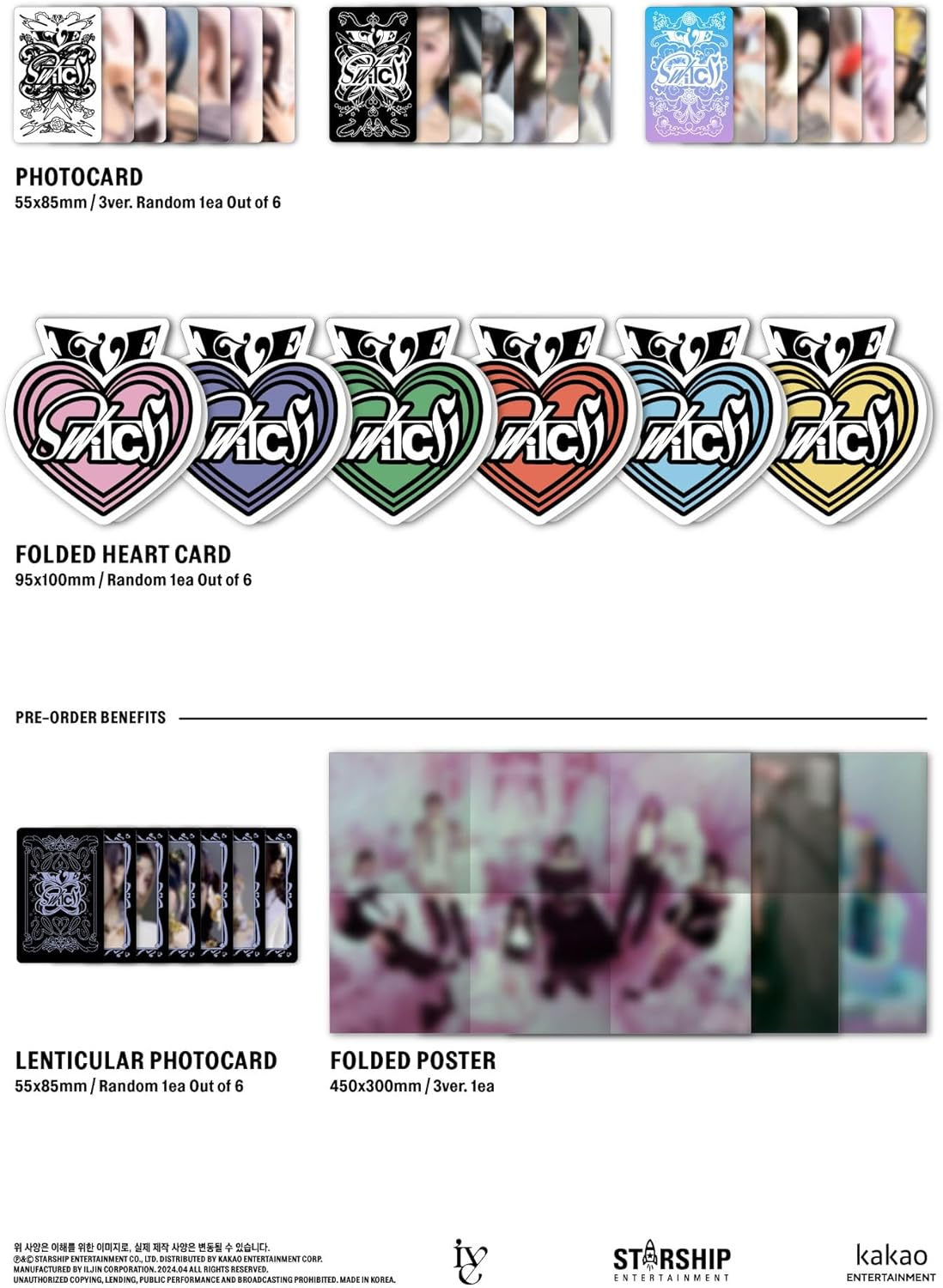 IVE IVE Switch 2Nd EP Album Contents+Photocard+Tracking Sealed Dive (Standard on Version) image number 4