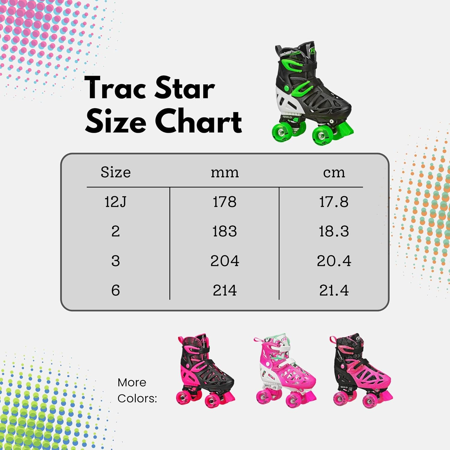 Trac Star Youth Girl'S Adjustable Roller Skate image number 2