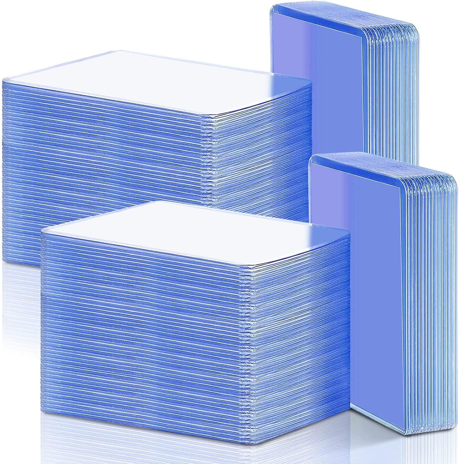 40Pcs Clear Card Sleeves, Clear Hard Plastic Thick Card Protectors Holders, Trading Card Sleeves for Top Loaders, Baseball, Trading, Sports Cards (4 X 3 In)
