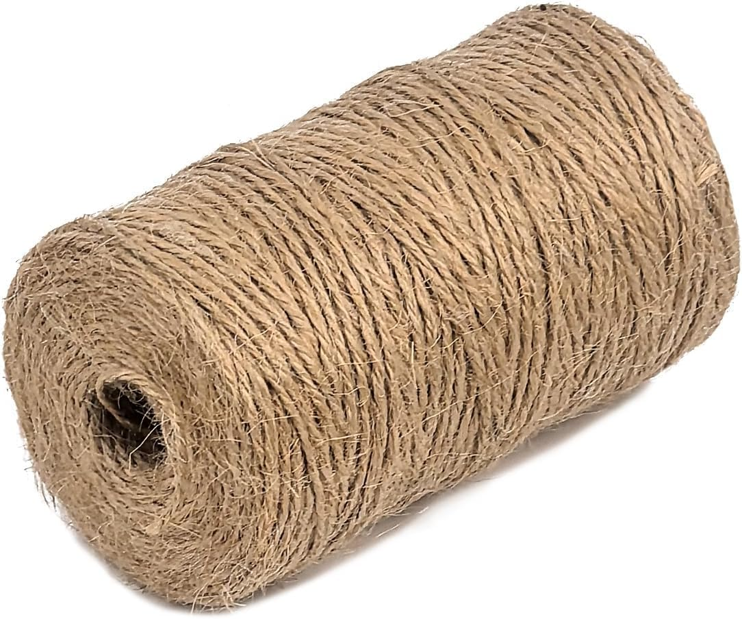 Natural Jute Twine 200 Meters Long Twine String for Crafts Gift Wrapping Packing Gardening Crochet Knitting Macrame Decor (Brown 1.5Mm * 200 Meters) image number 4
