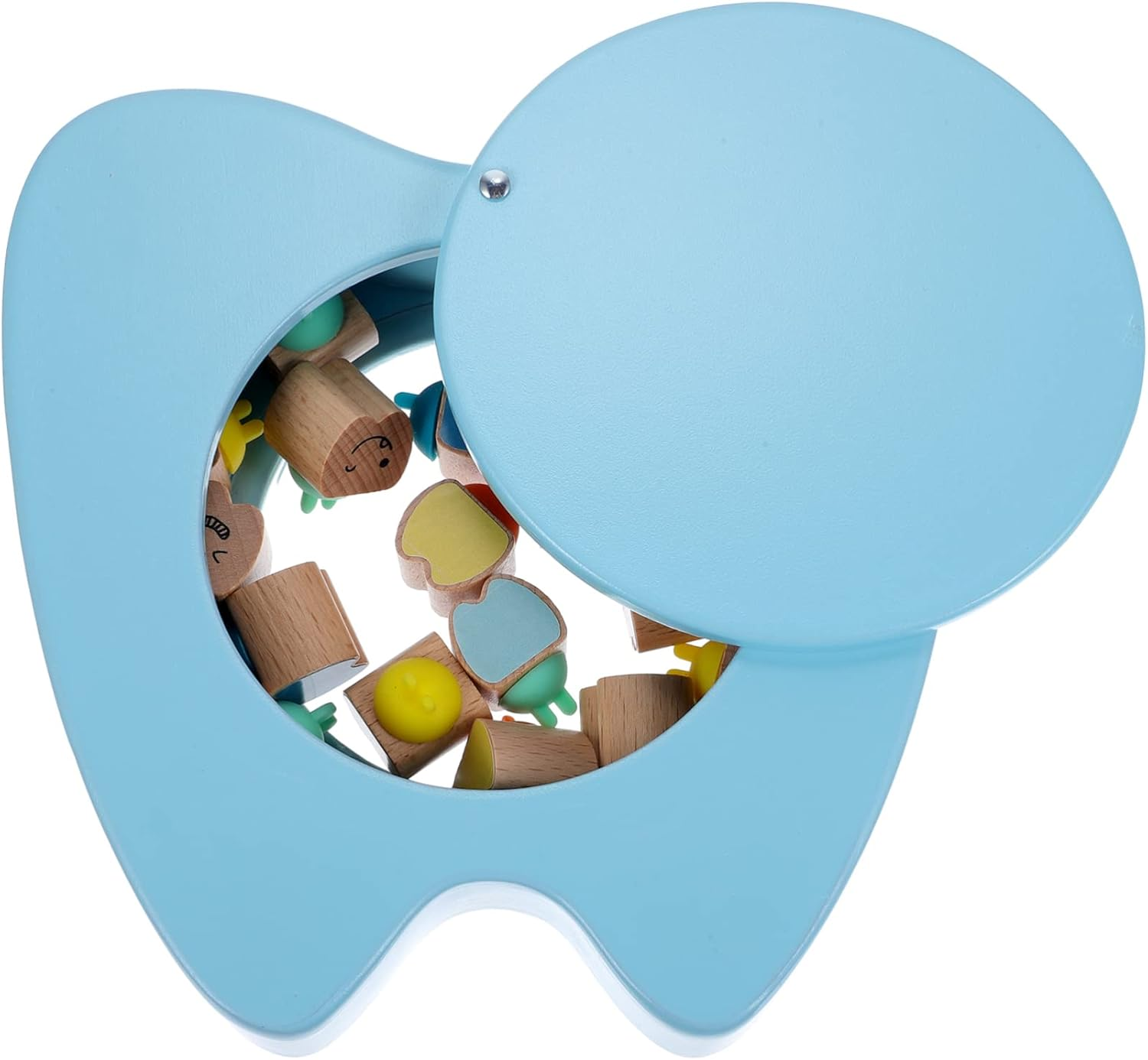 Tooth Keepsake Organizer Box Wooden Newborn Tooth Storage Case for Decorative Meaningful for Boys and Girls image number 3