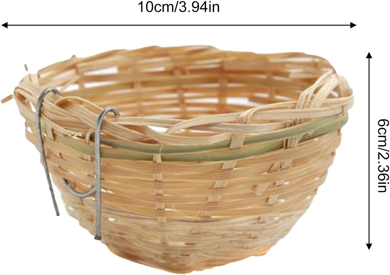 Bird Nesting Box | Natural Hand Woven Finch Nest,Pet Accessories for Tree Breeding Winter Laying Aviary Nature Outdoor Indoor Garden Yard View image number 1