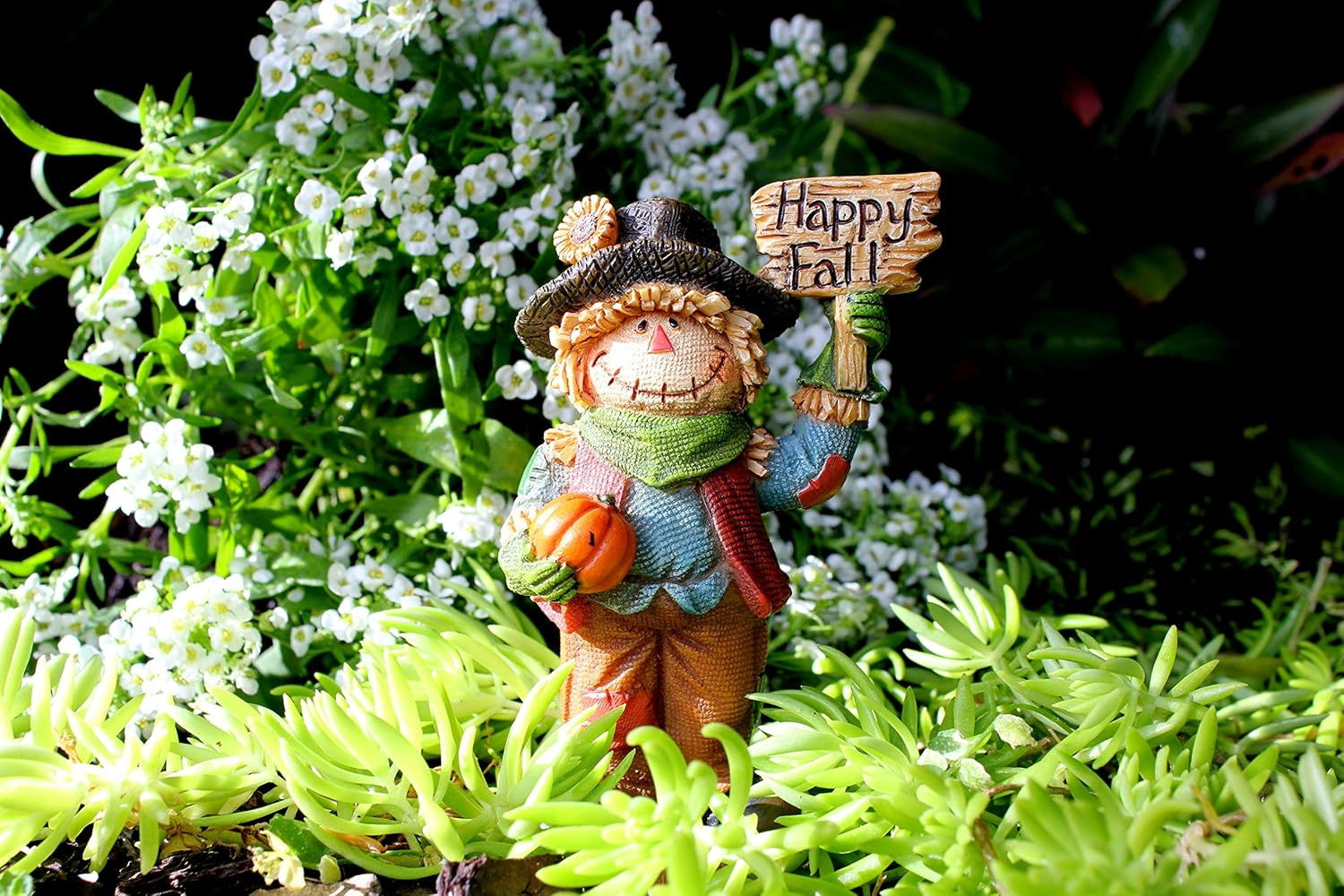 PRETMANNS Fairy Garden Fairies Accessories - Kit with Fairy Figurine, Miniature Scarecrow & Vegetable Stand 5 Pieces Farm Collection