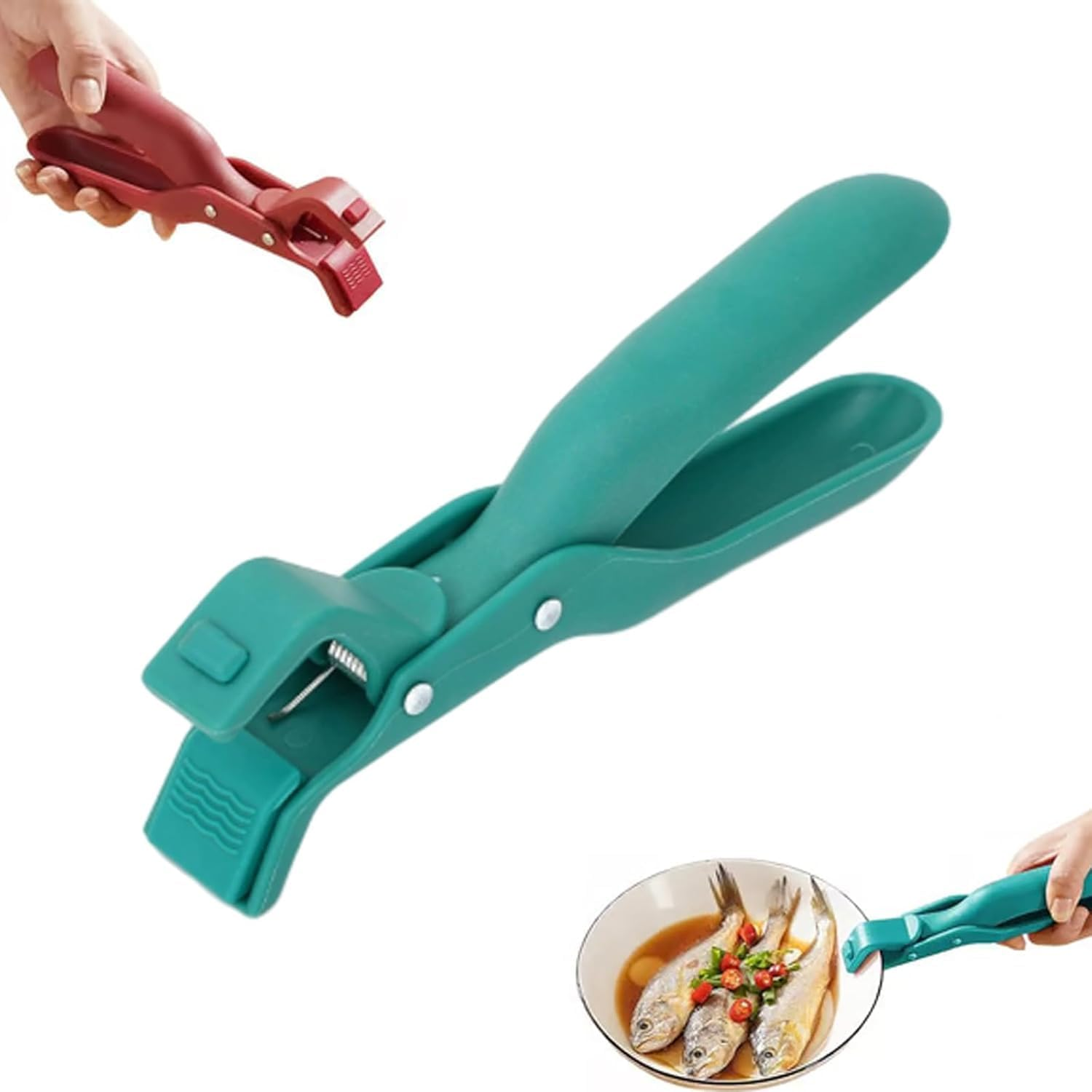 Anti-Scald Bowl Clip, 2025 Upgrade Multi Angle Hot Plate Gripper, Silicone Anti-Slip Clip for Pans, Bowls and Dishe (Red-1Pcs)